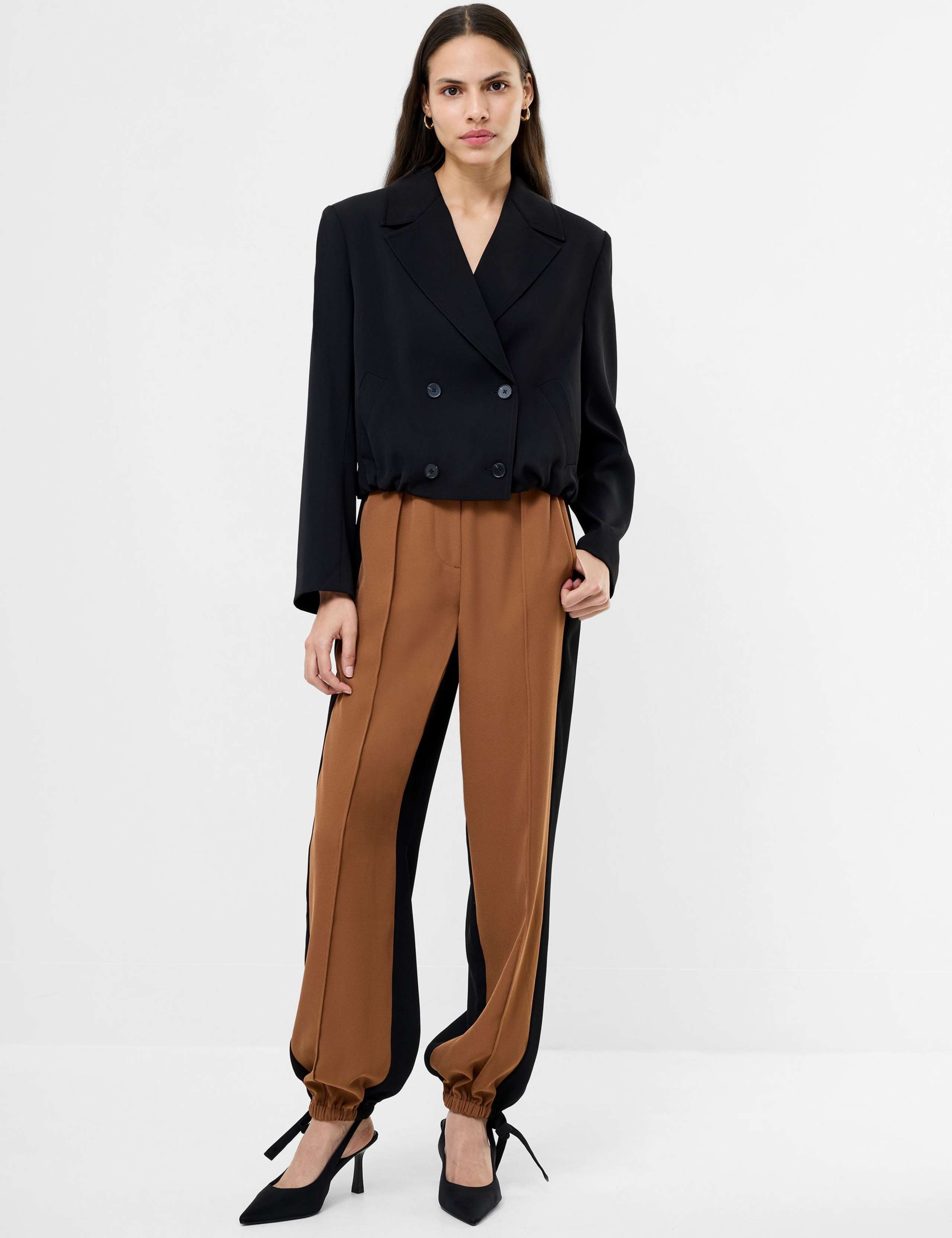 Tailored Double Breasted Cropped Jacket