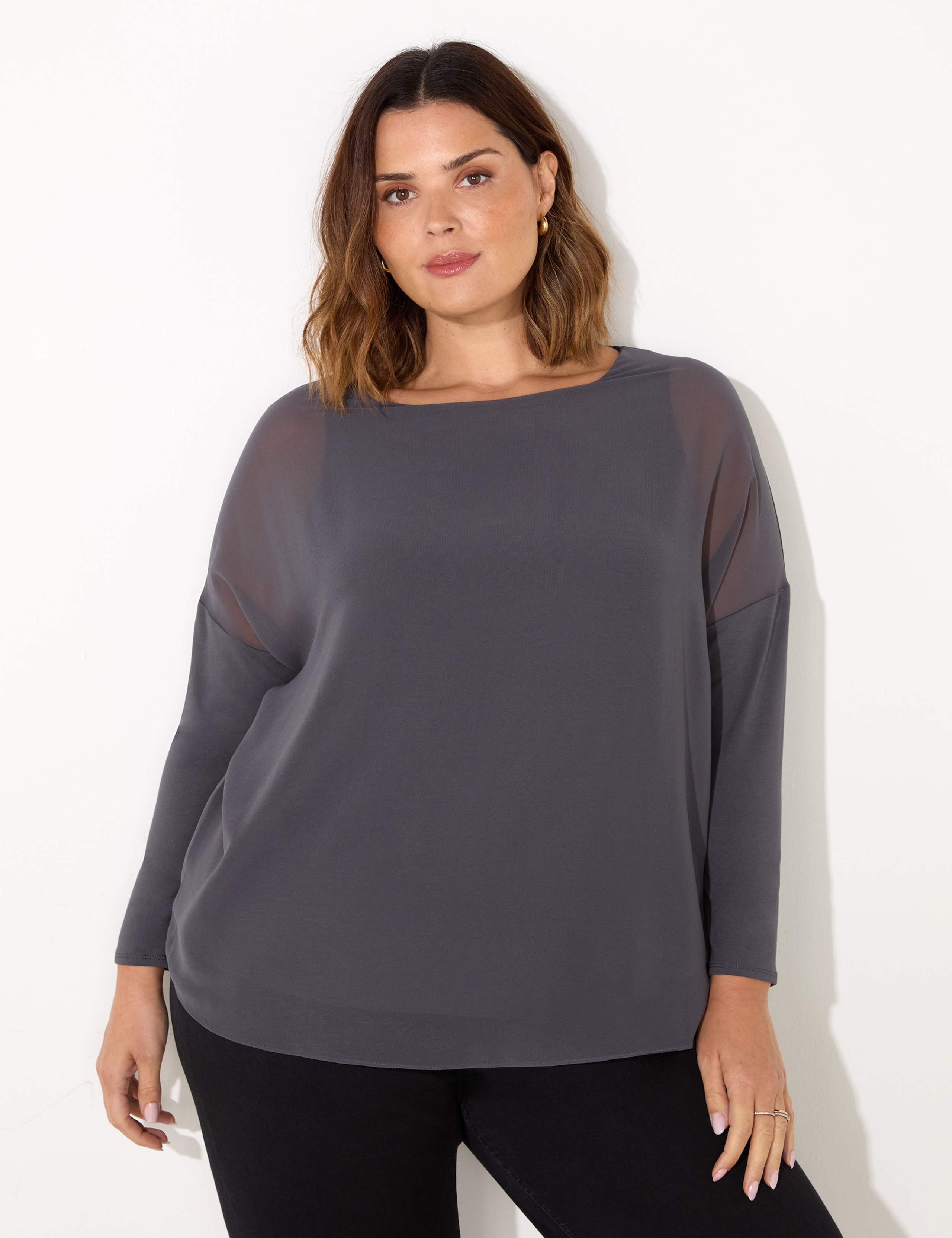 Chiffon Overlay Top