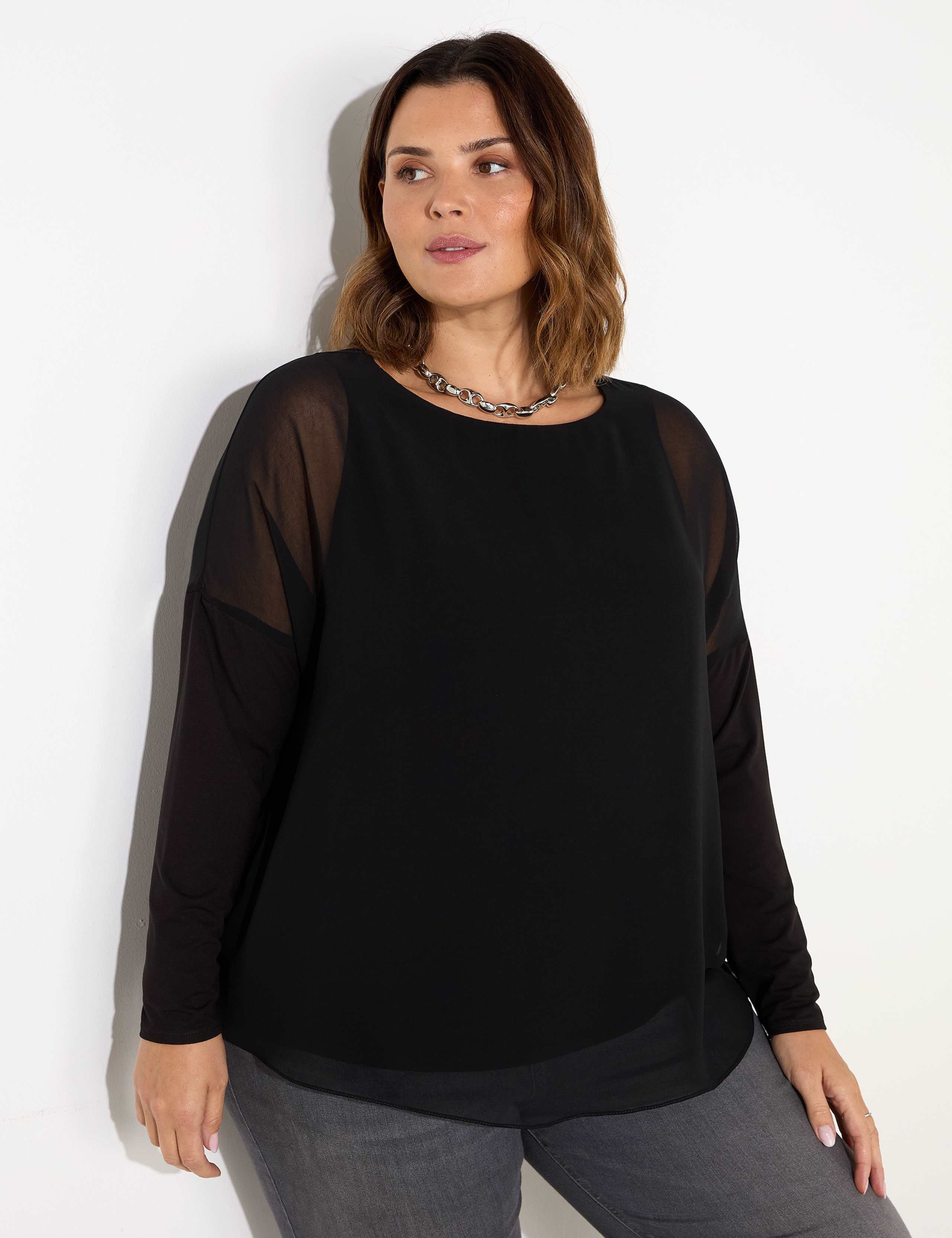 Chiffon Overlay Top