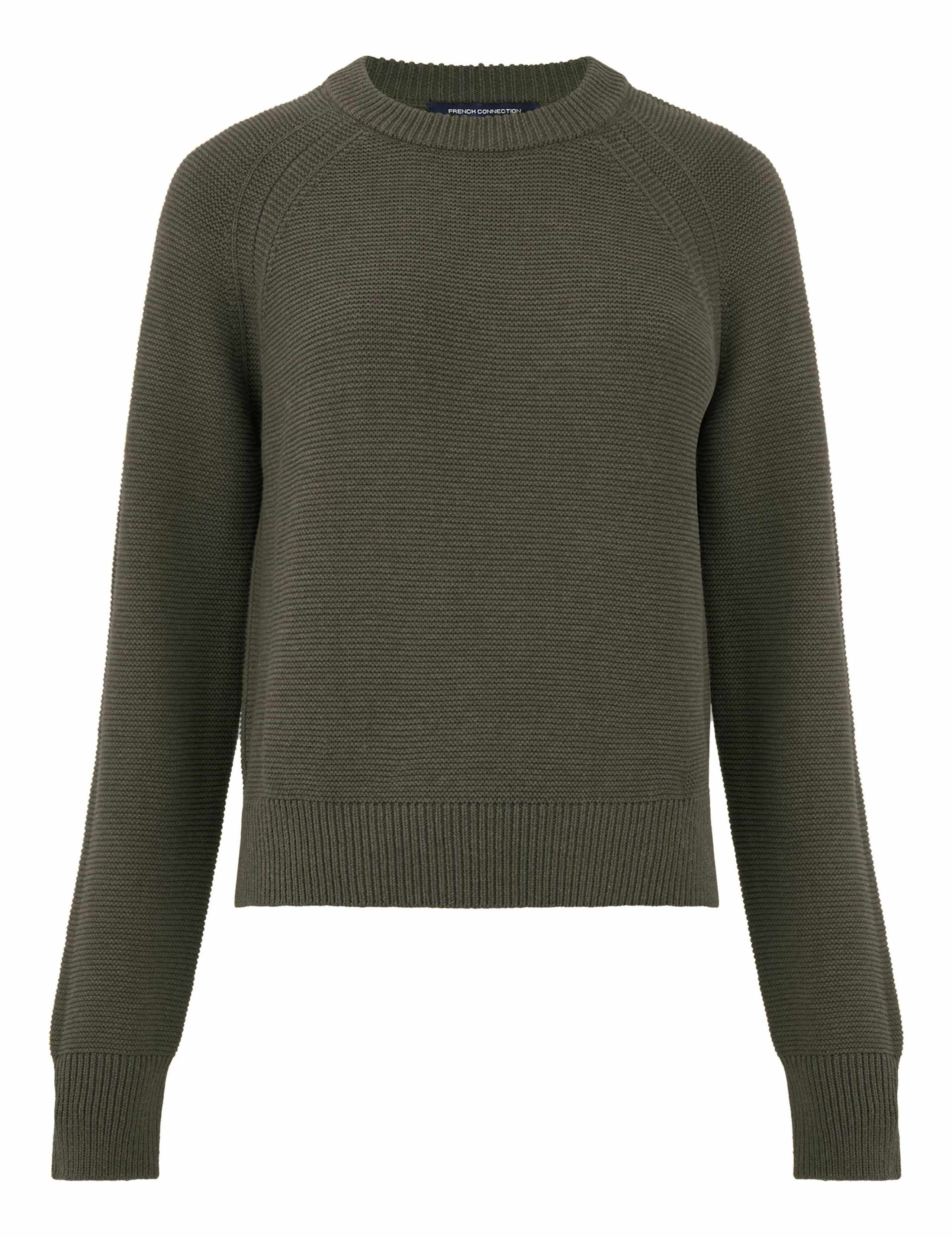 Pure Cotton Textured Crew Neck Jumper