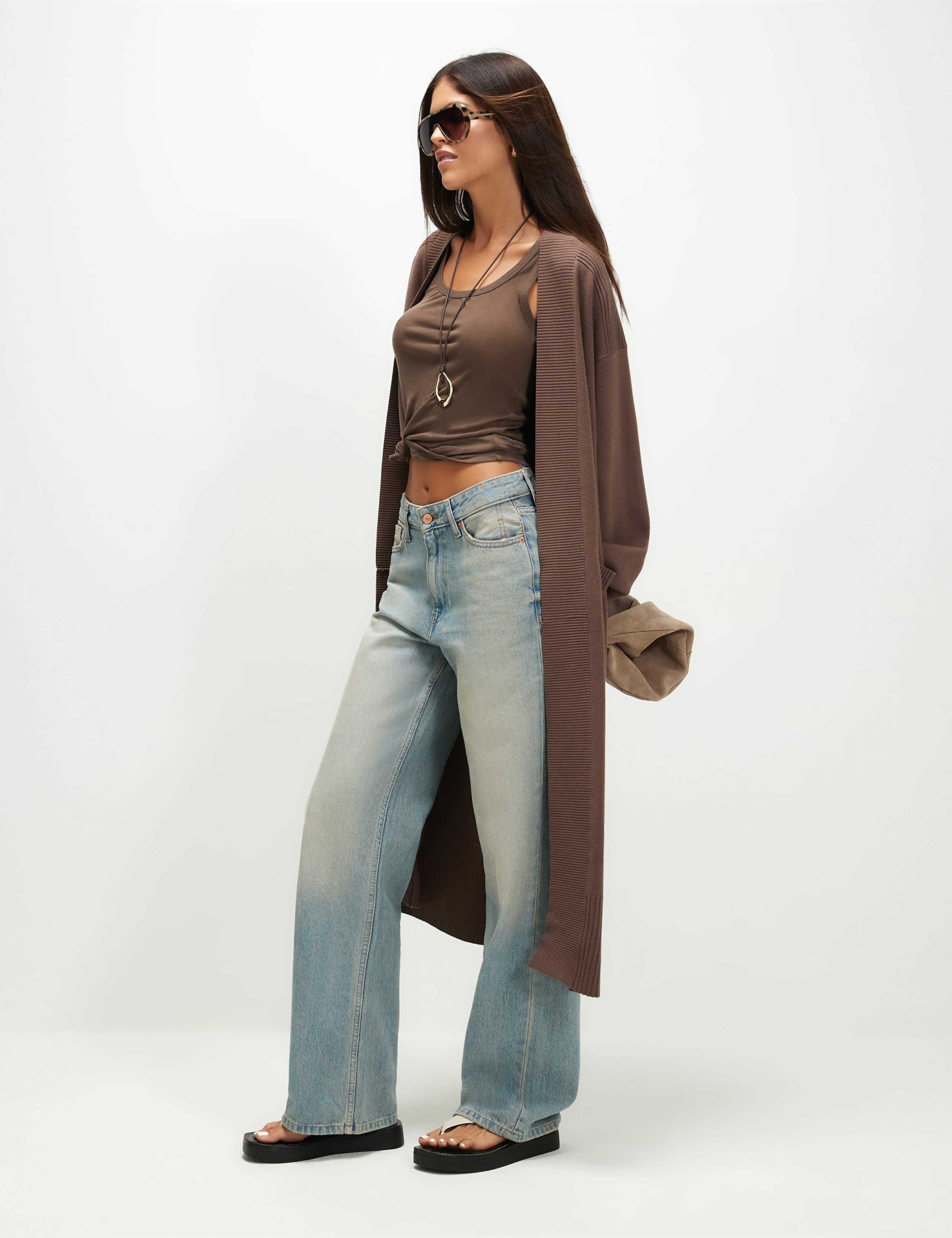 Ribbed Longline Cardigan