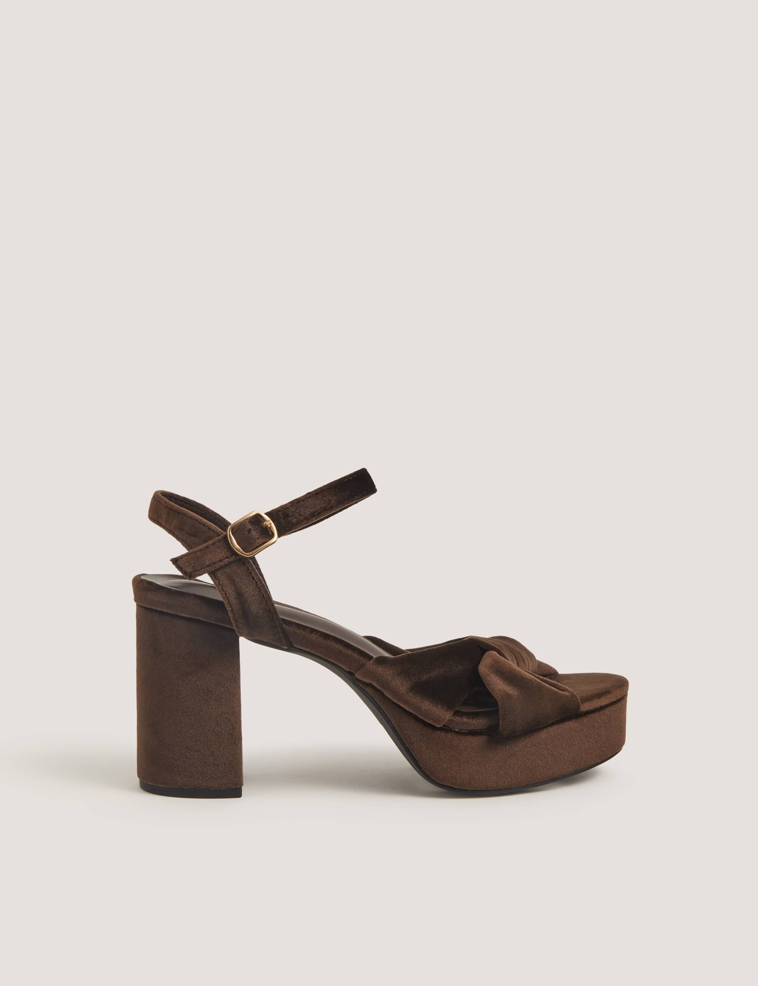 Velvet Platform Sandals
