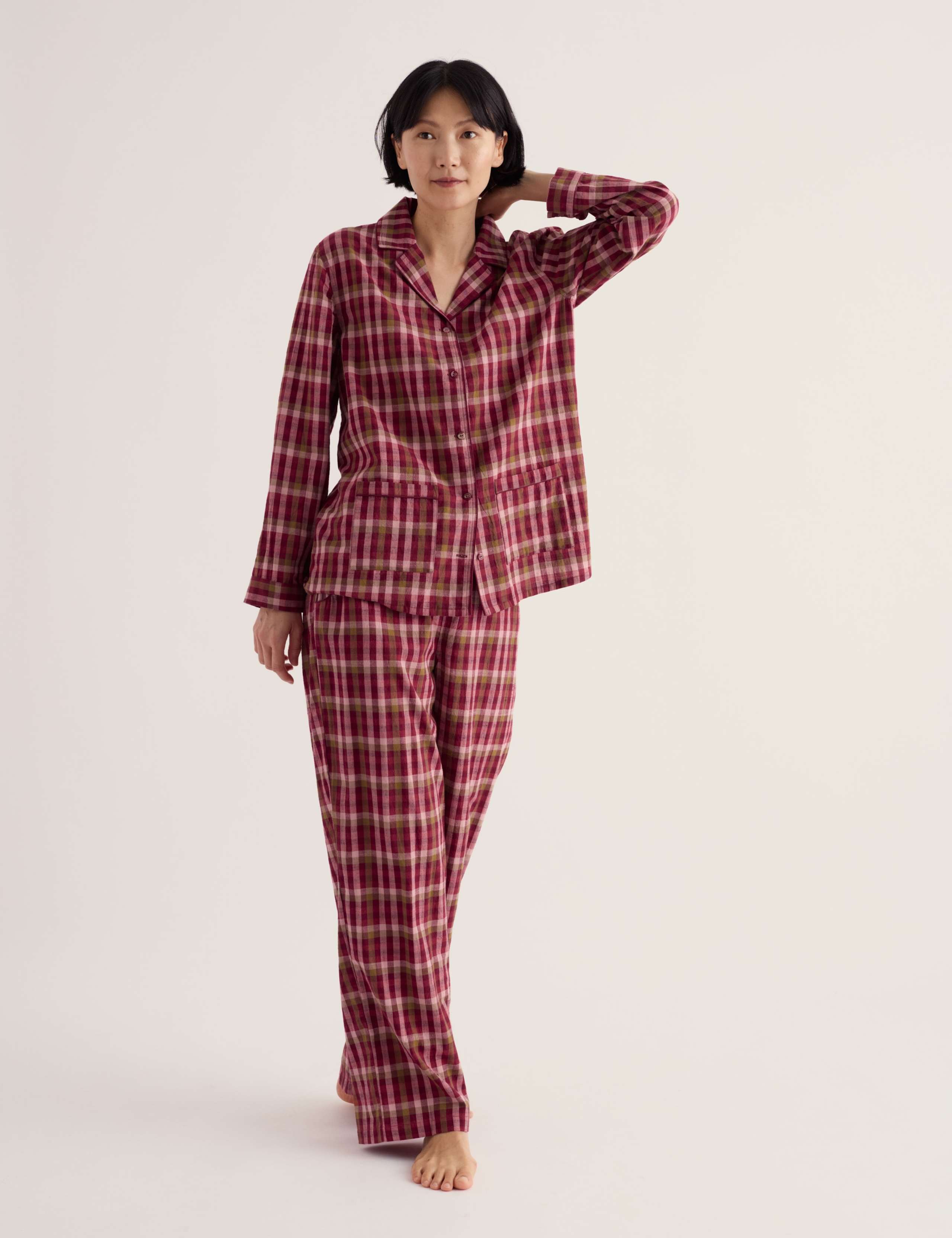 Pure Cotton Checked Pyjama Set
