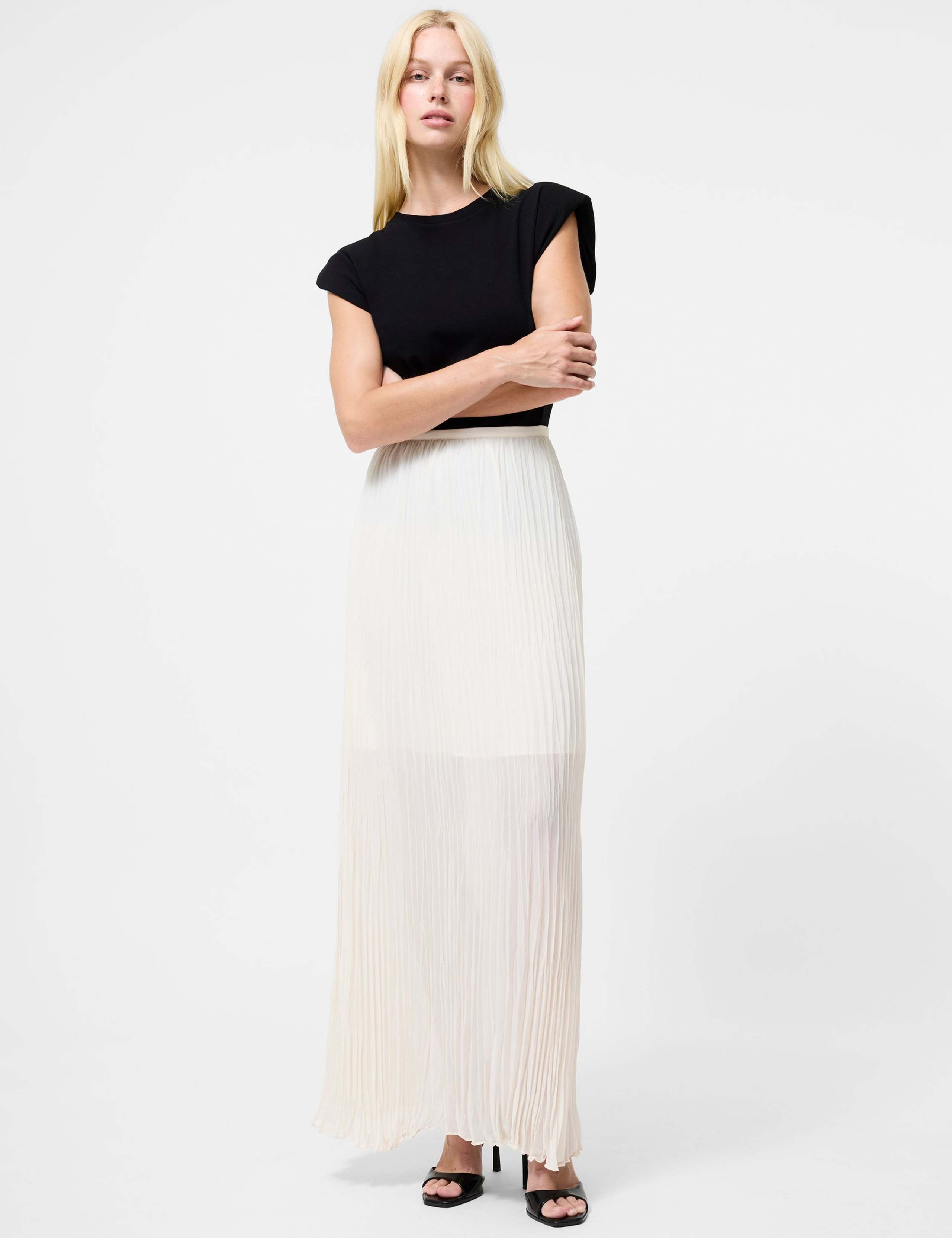 Pleated Maxi Skirt