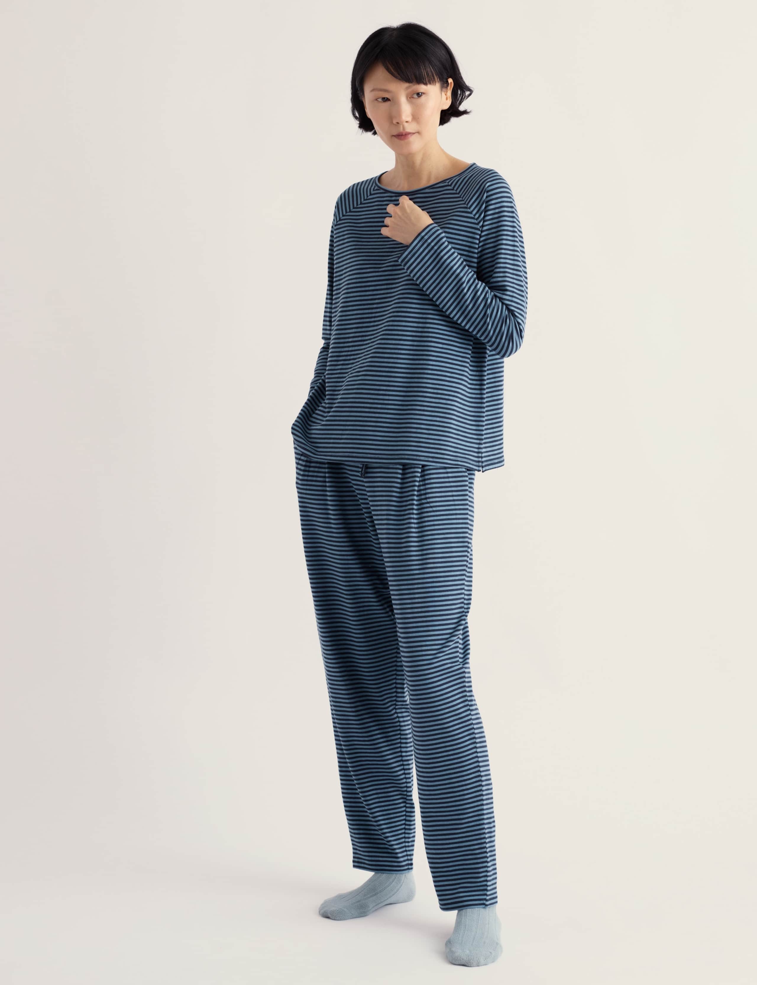 Cotton Rich Striped Pyjama Set
