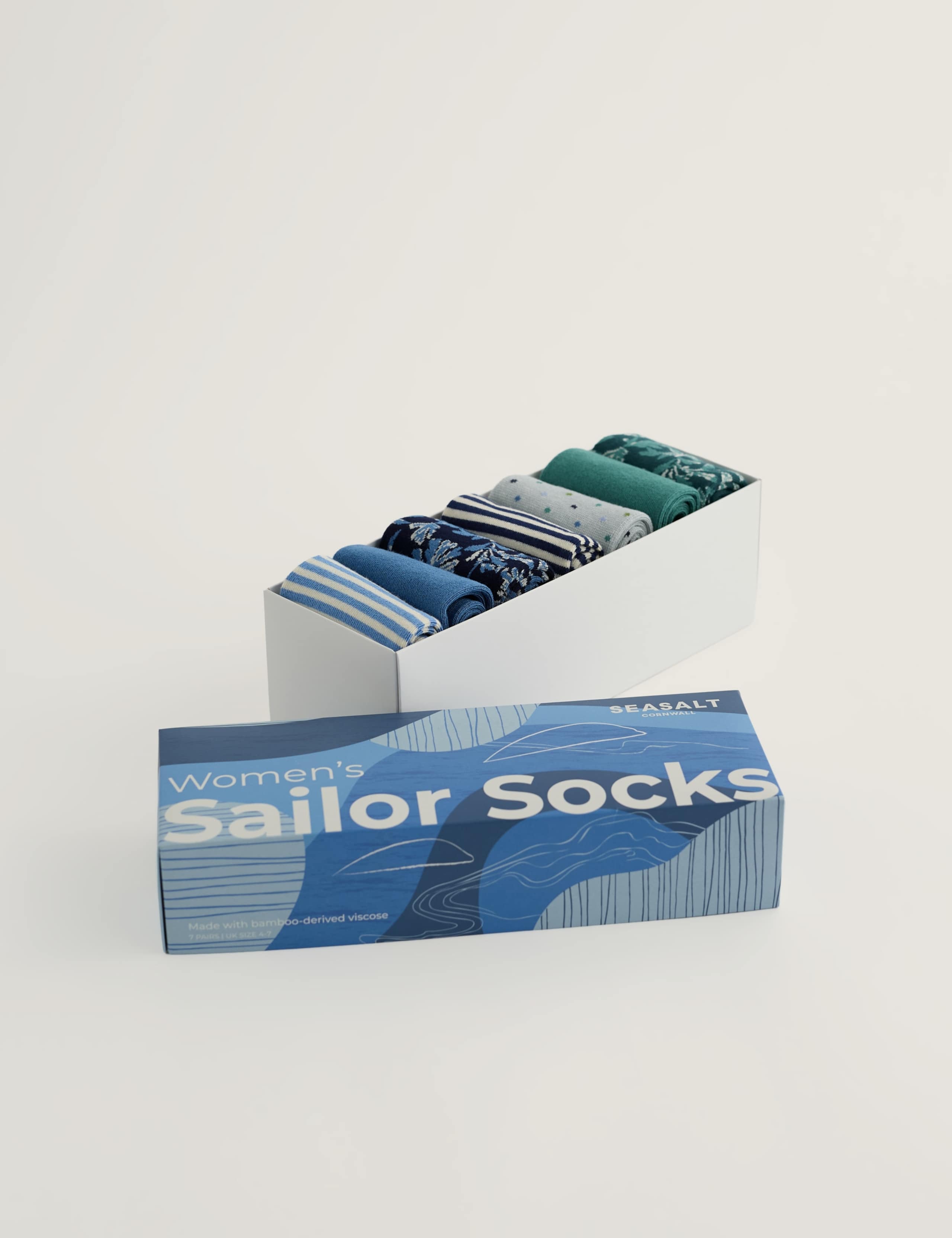 7 Pack Patterned Ankle High Socks
