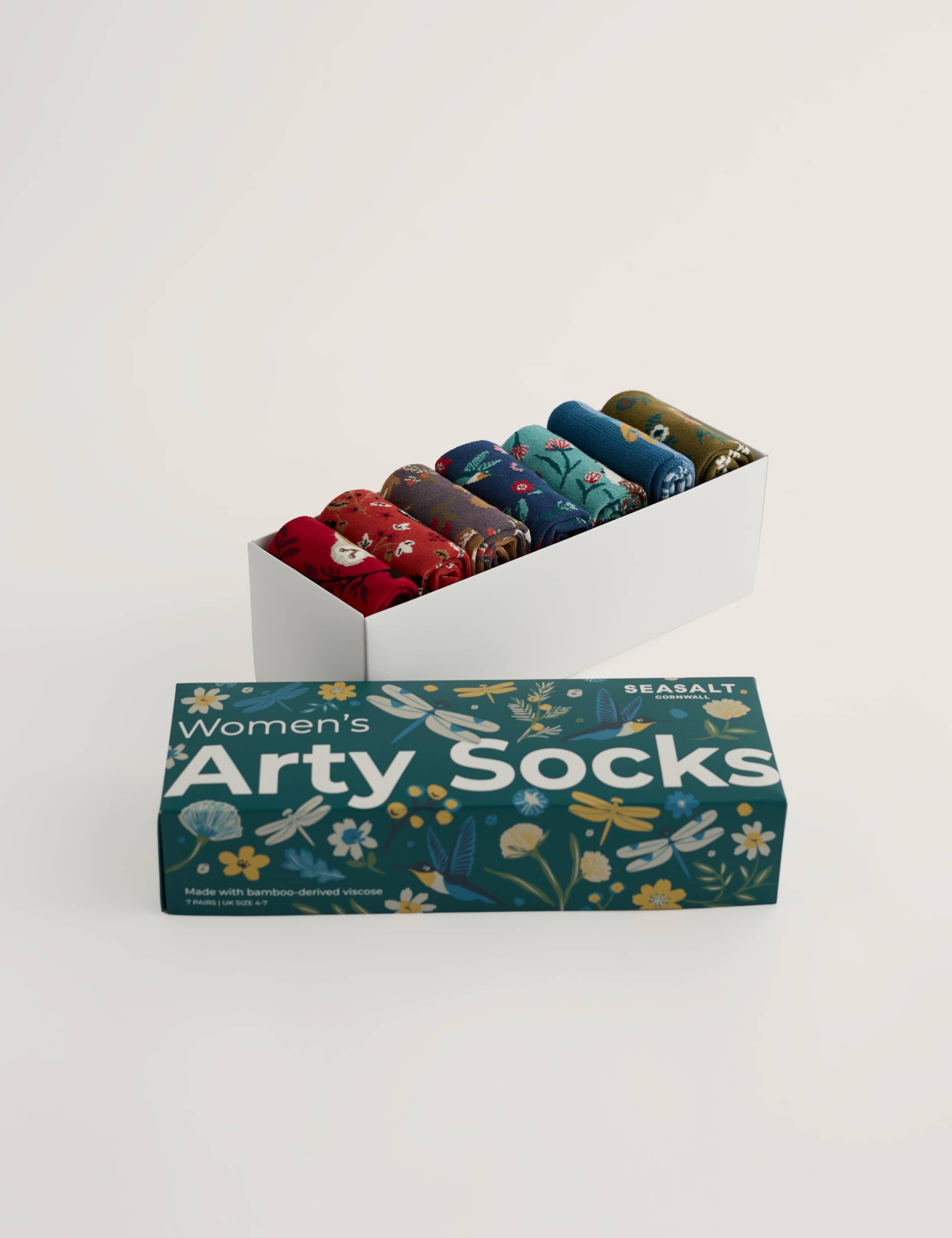 7 Pack Patterned Ankle High Socks