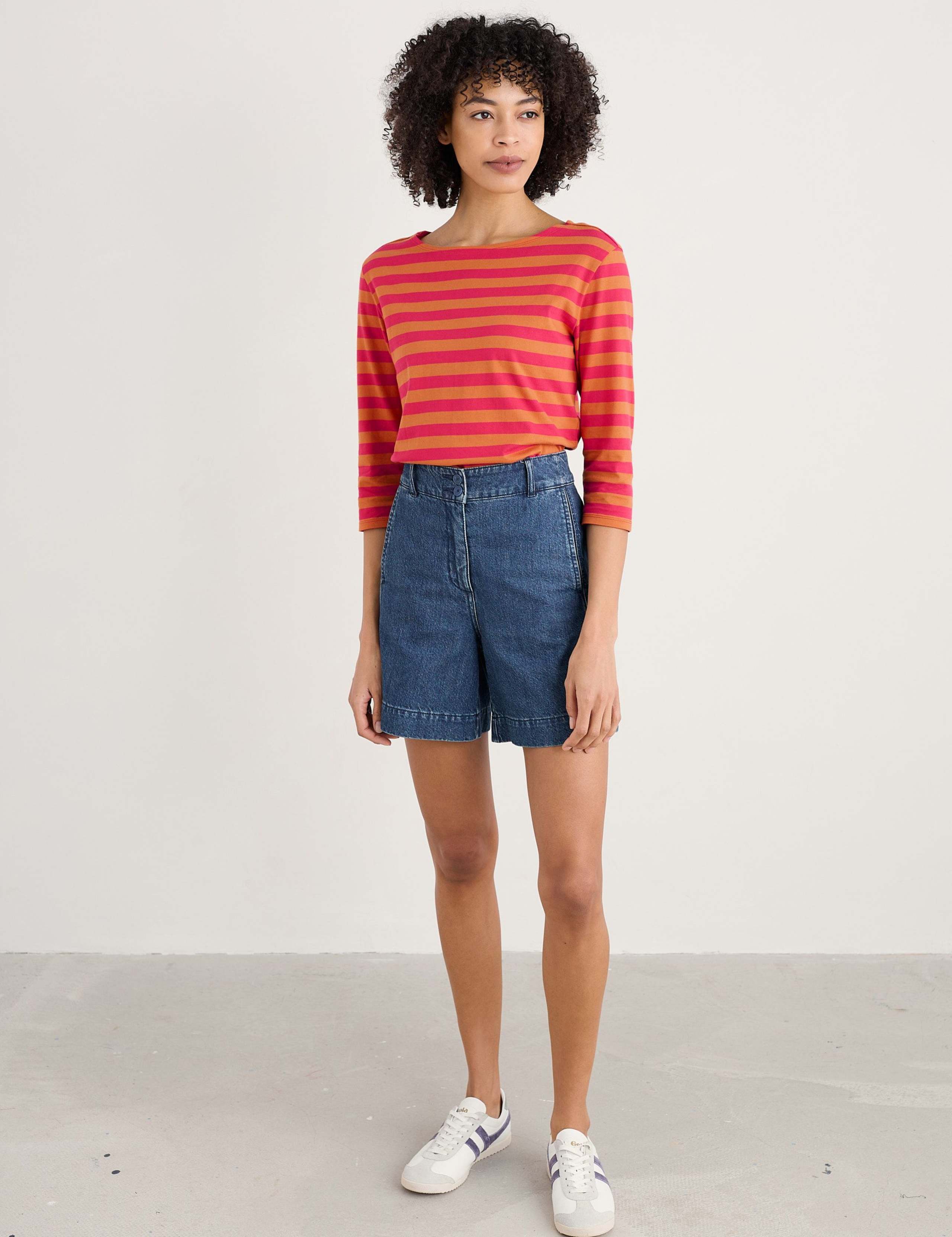 Pure Cotton Striped Top