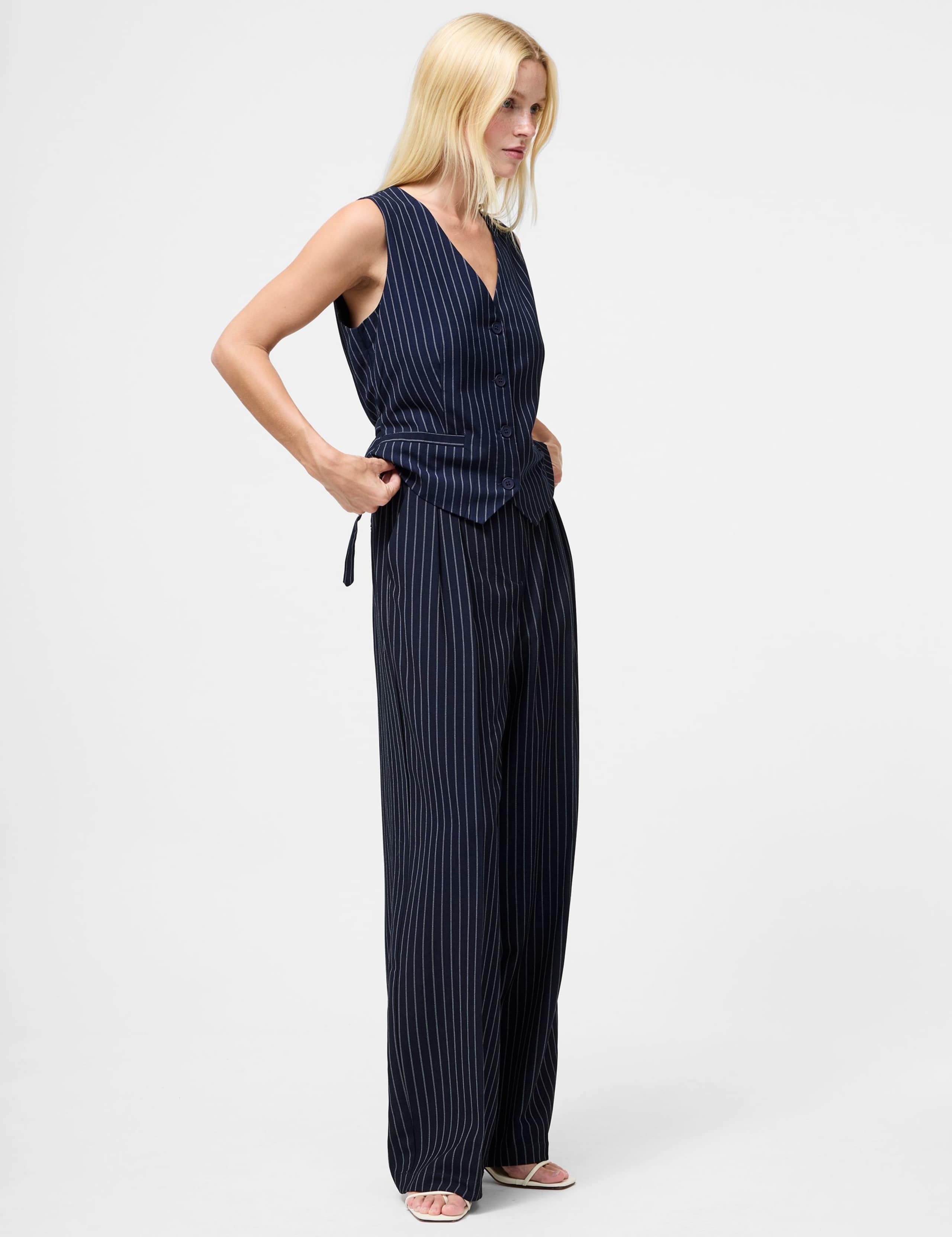 Pinstripe Tailored Trousers