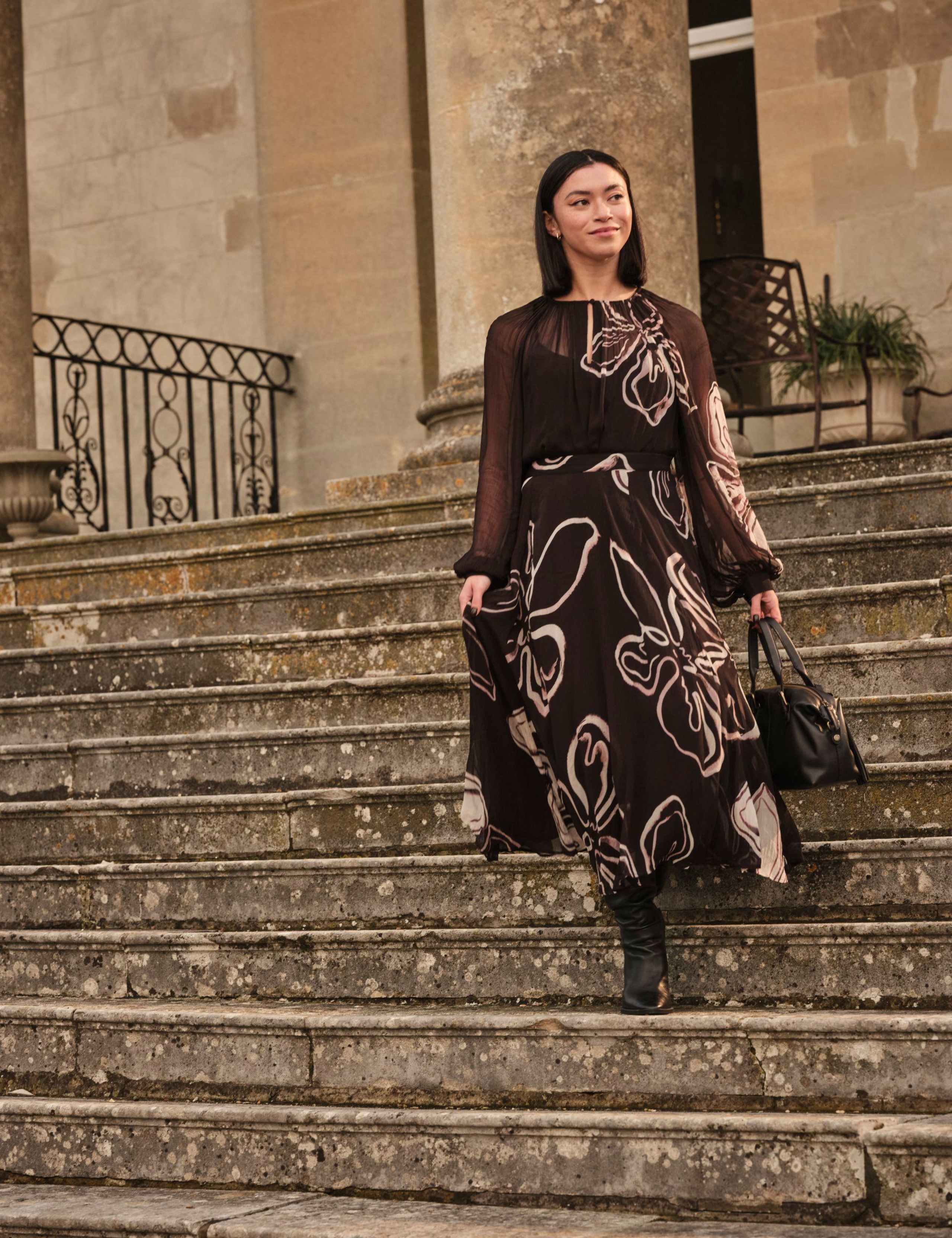 Floral Round Neck Blouse