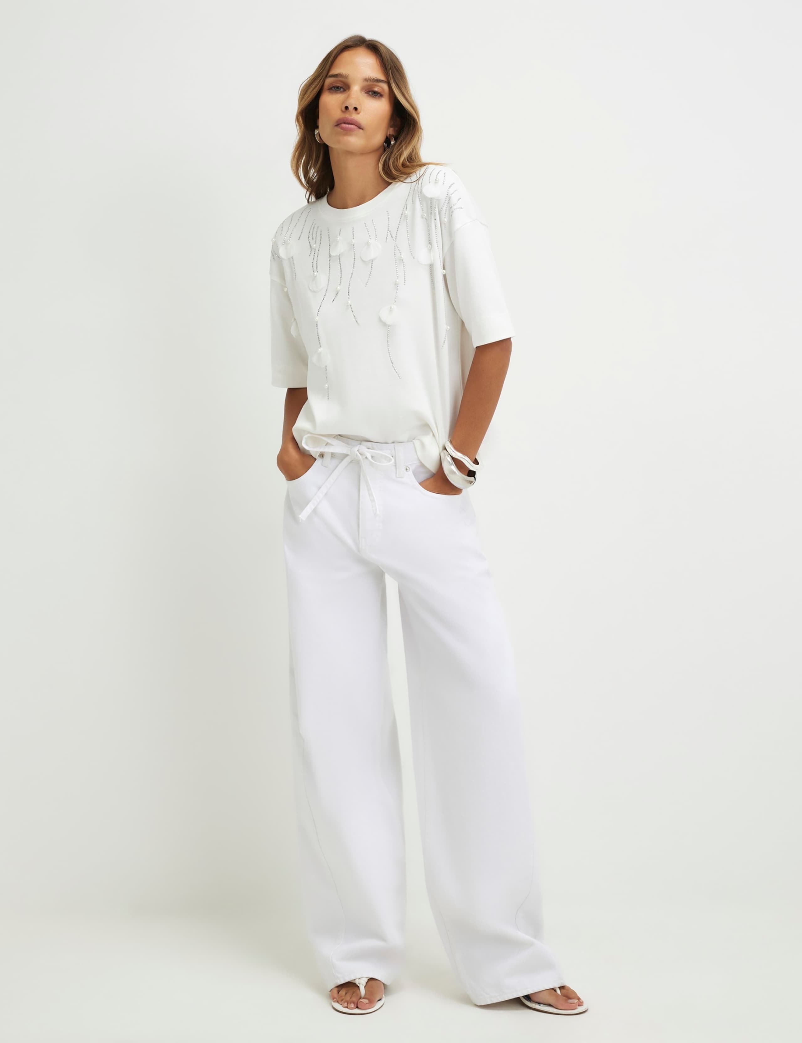 Pure Cotton Embellished T-Shirt