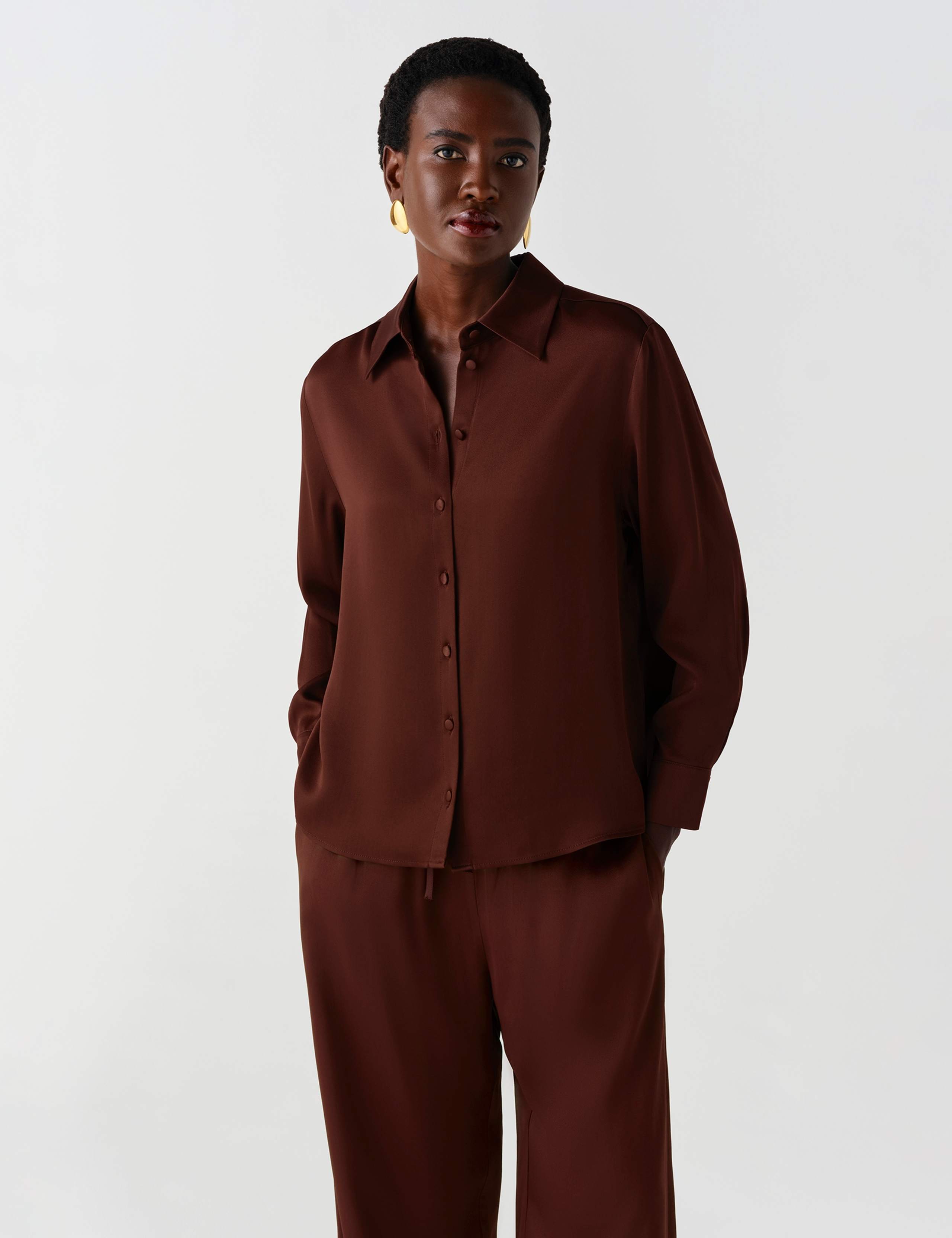 Satin Collared Shirt