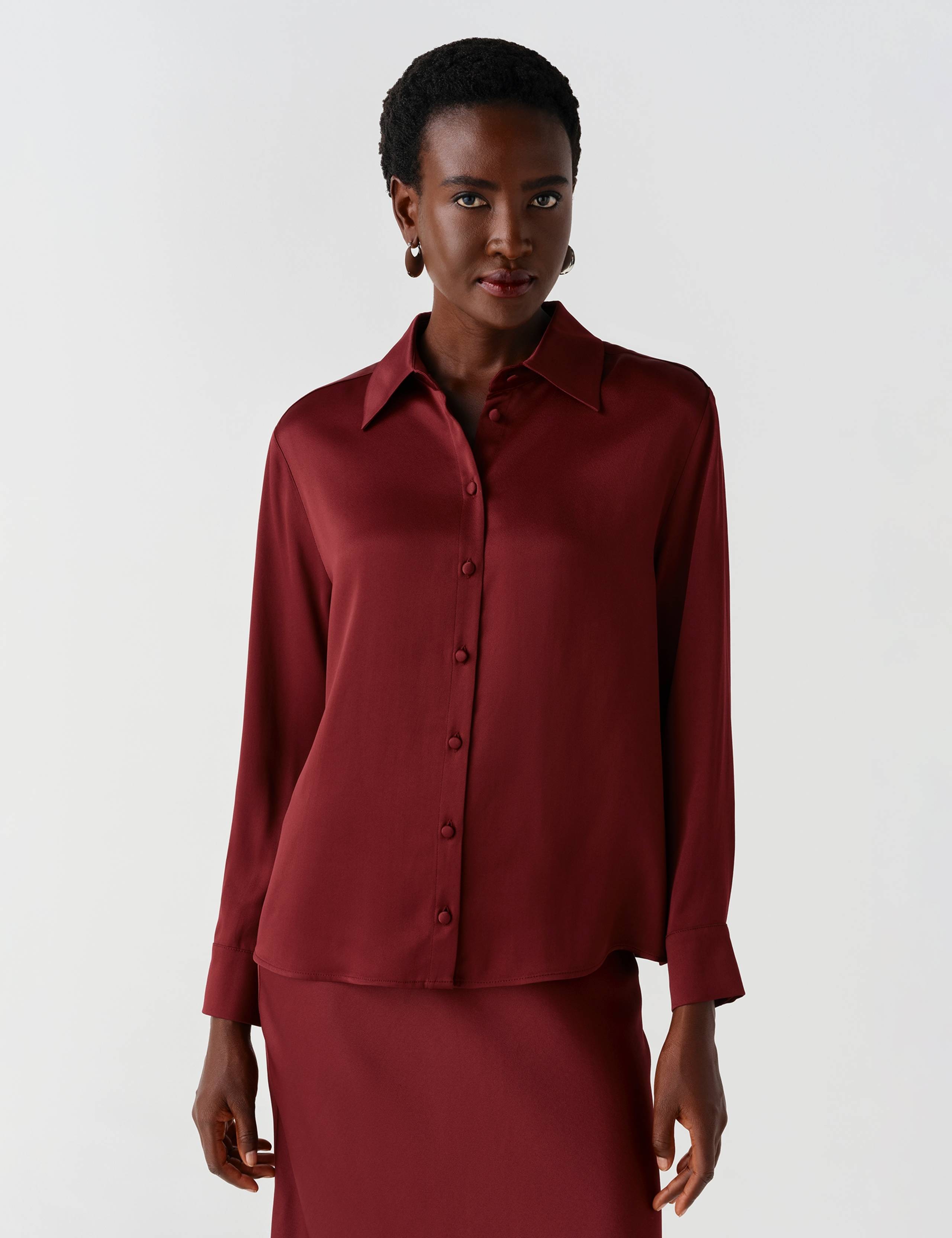 Satin Collared Shirt