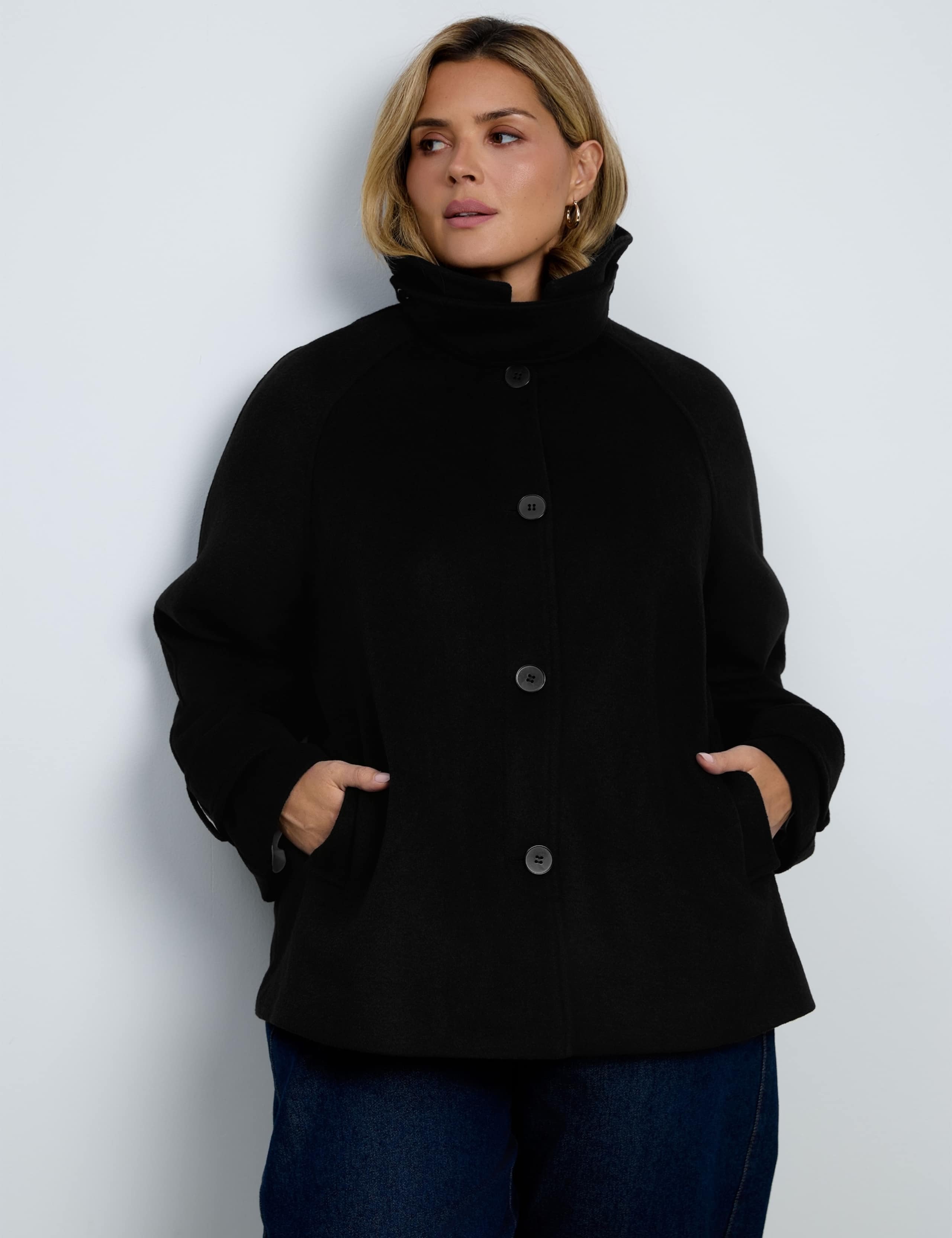 Wool Blend Car Coat