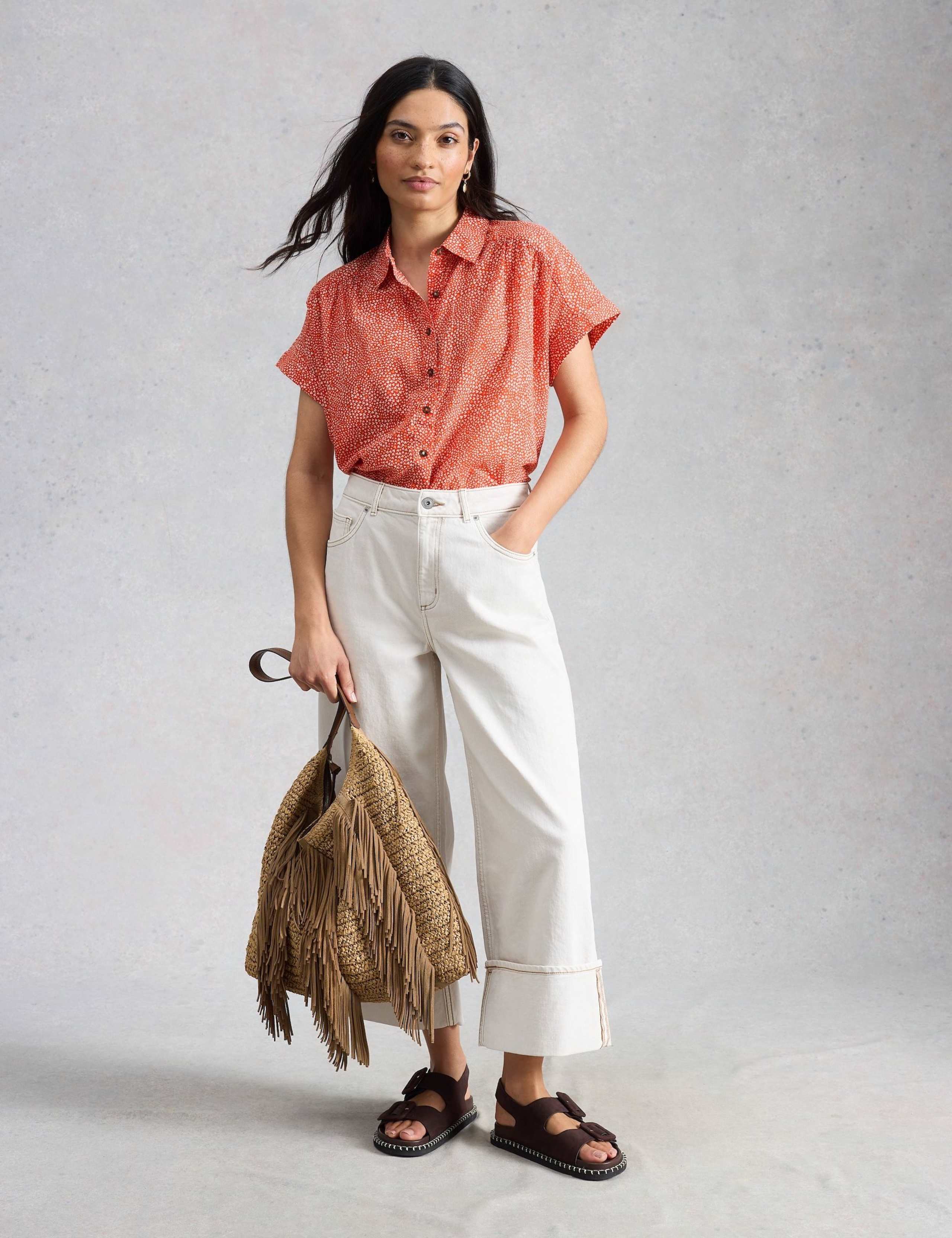 Pure Cotton Embroidered Shirt