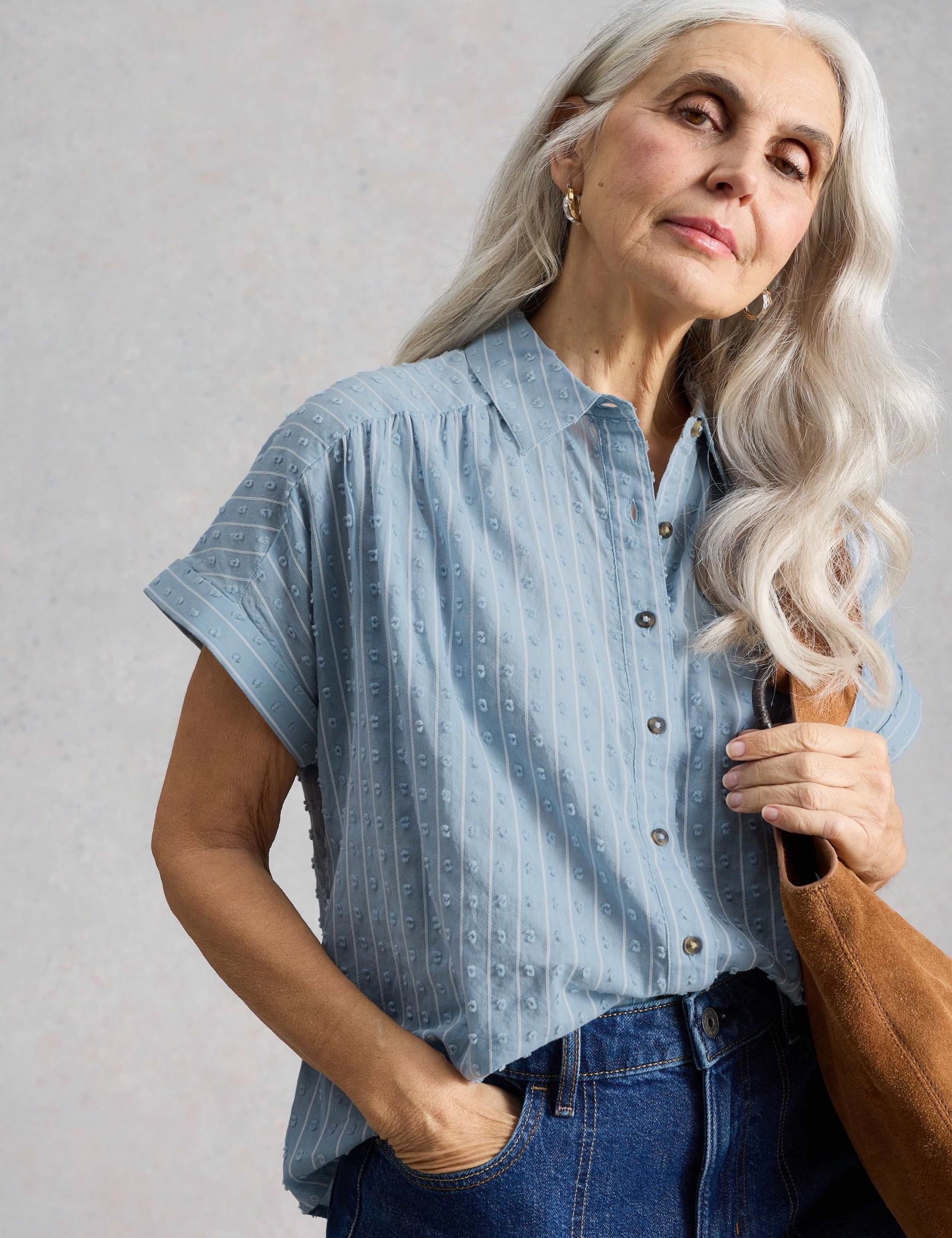 Pure Cotton Embroidered Shirt