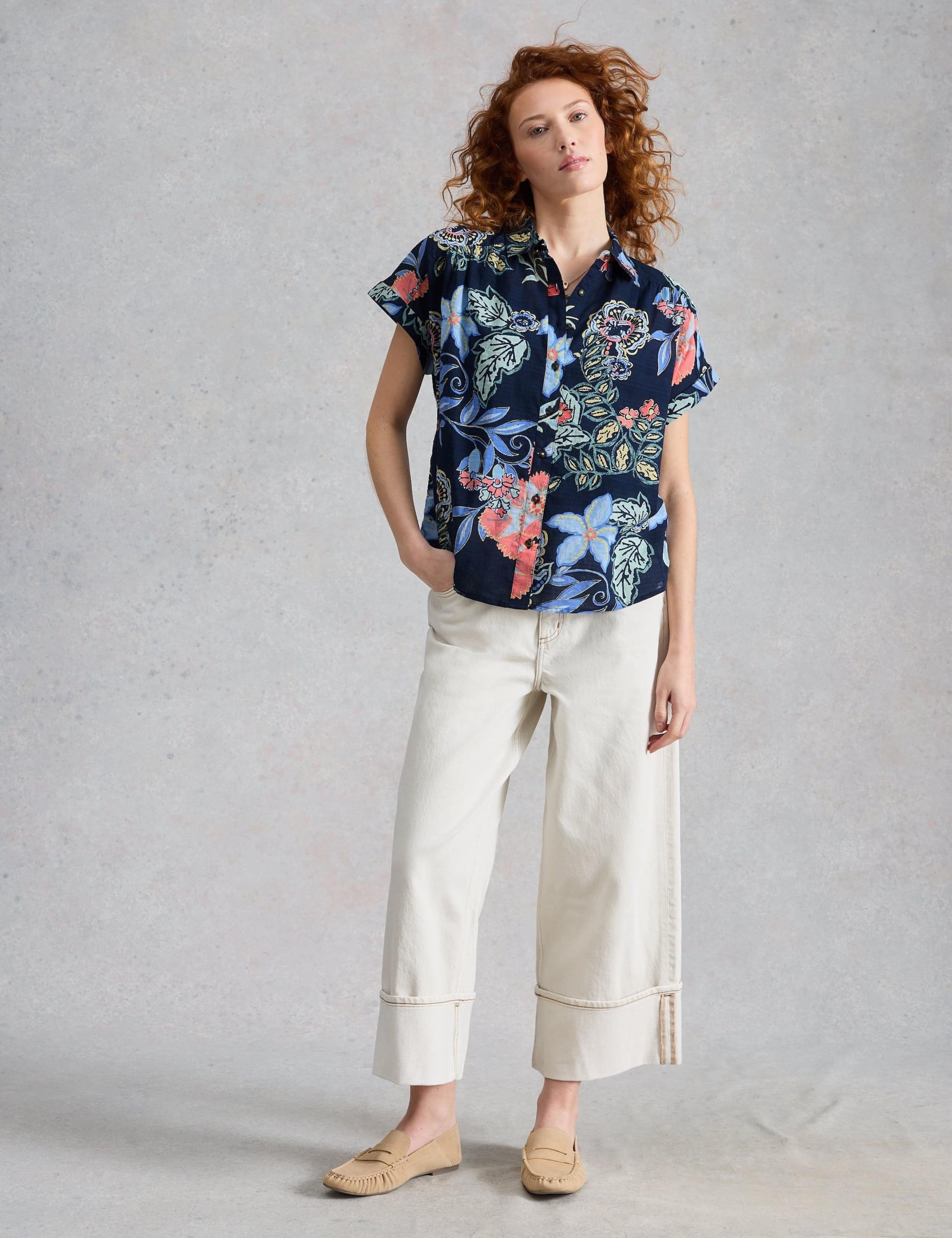 Pure Cotton Embroidered Shirt