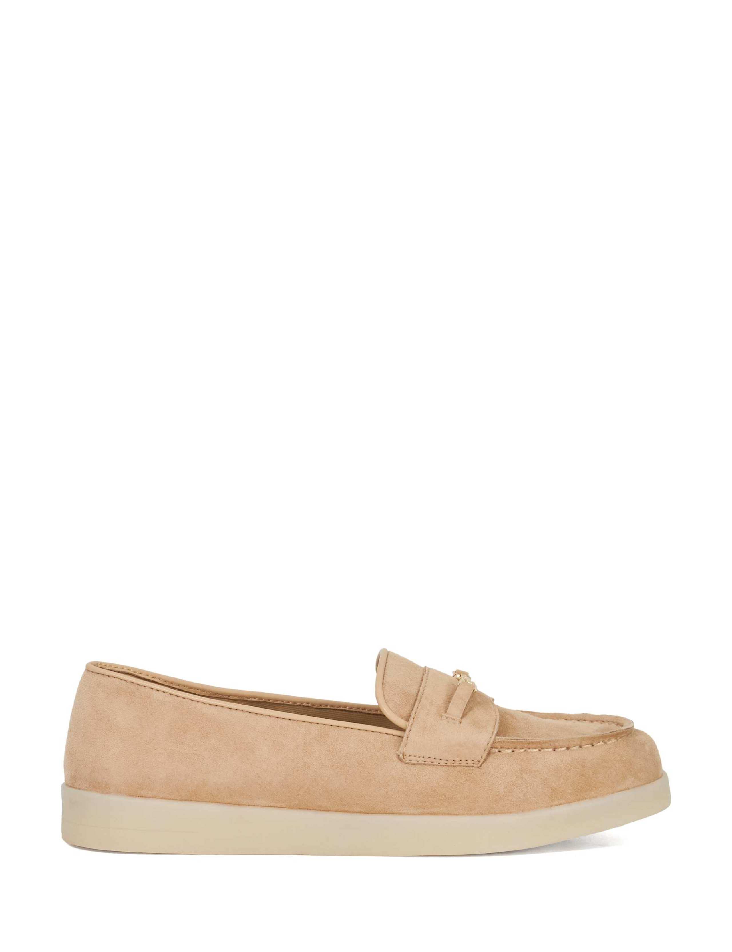 Leather Slip On Flat Loafers