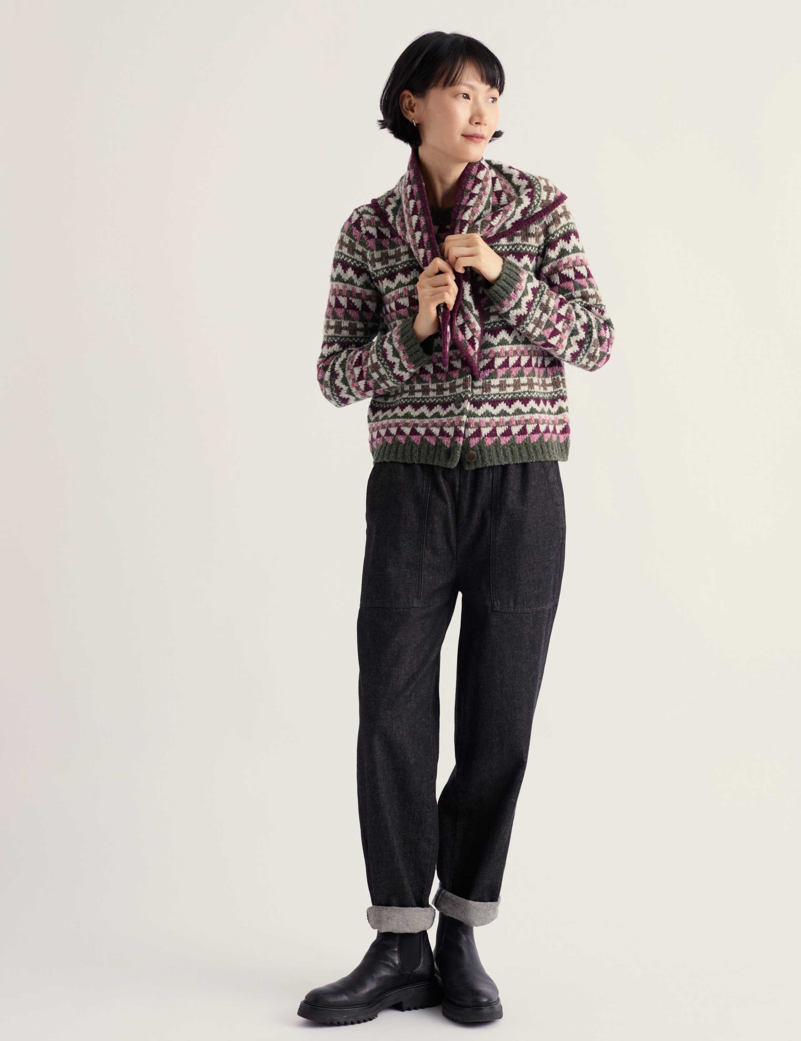 Merino Wool Rich Fair Isle Cardigan