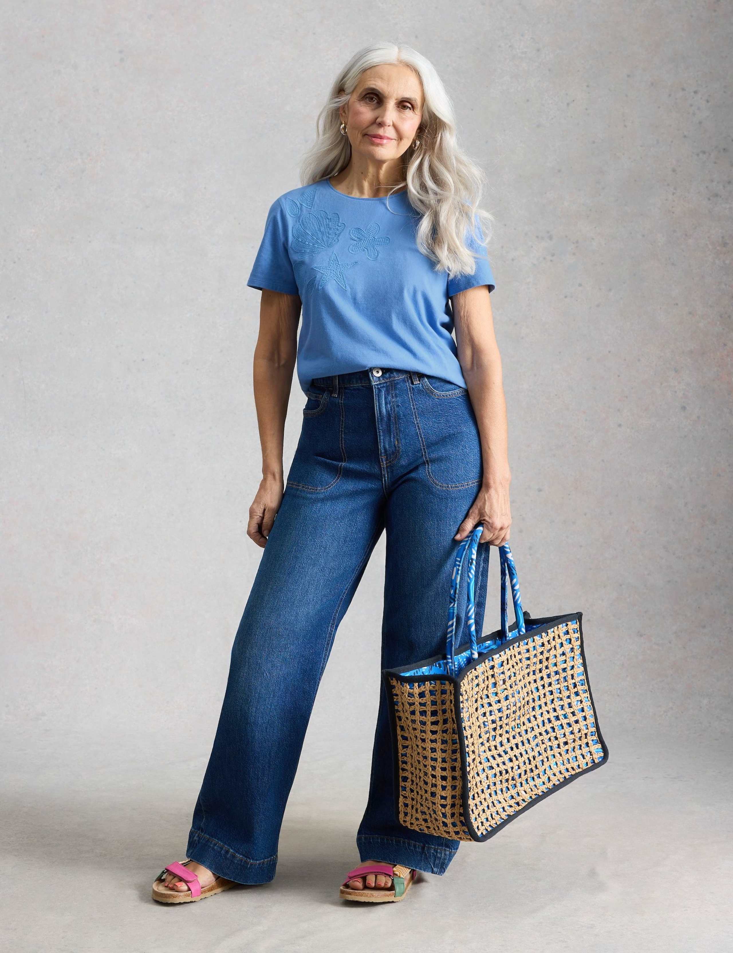 Pure Cotton Embroidered T-Shirt