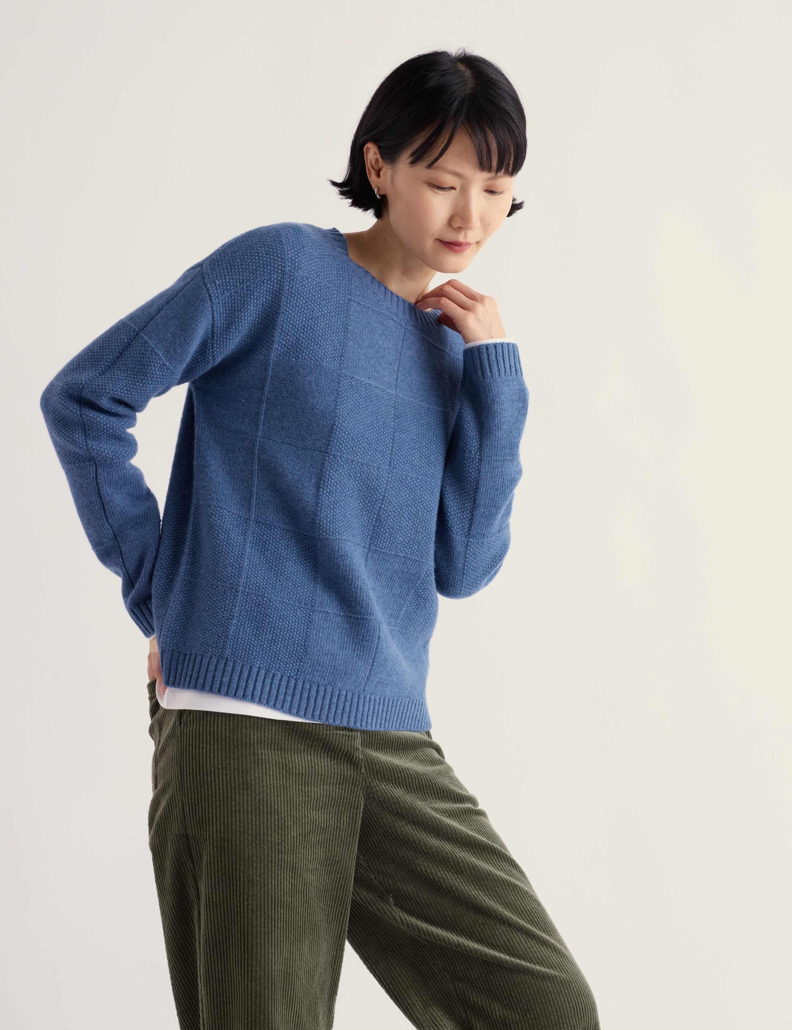 Merino Wool Rich Textured Jumper