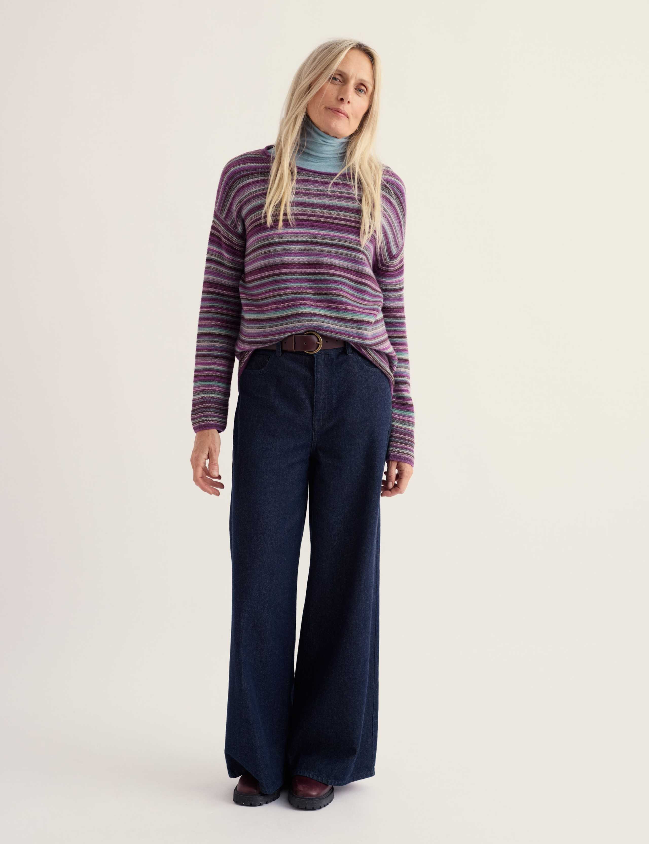 Merino Wool Rich Striped Jumper