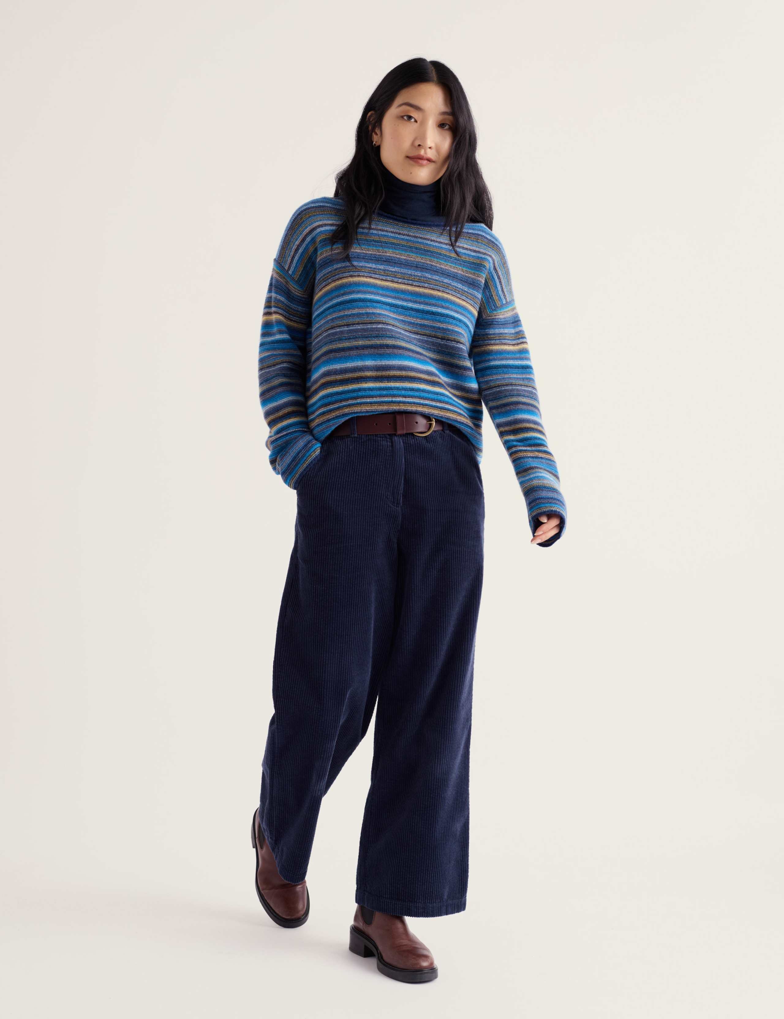 Merino Wool Rich Striped Jumper