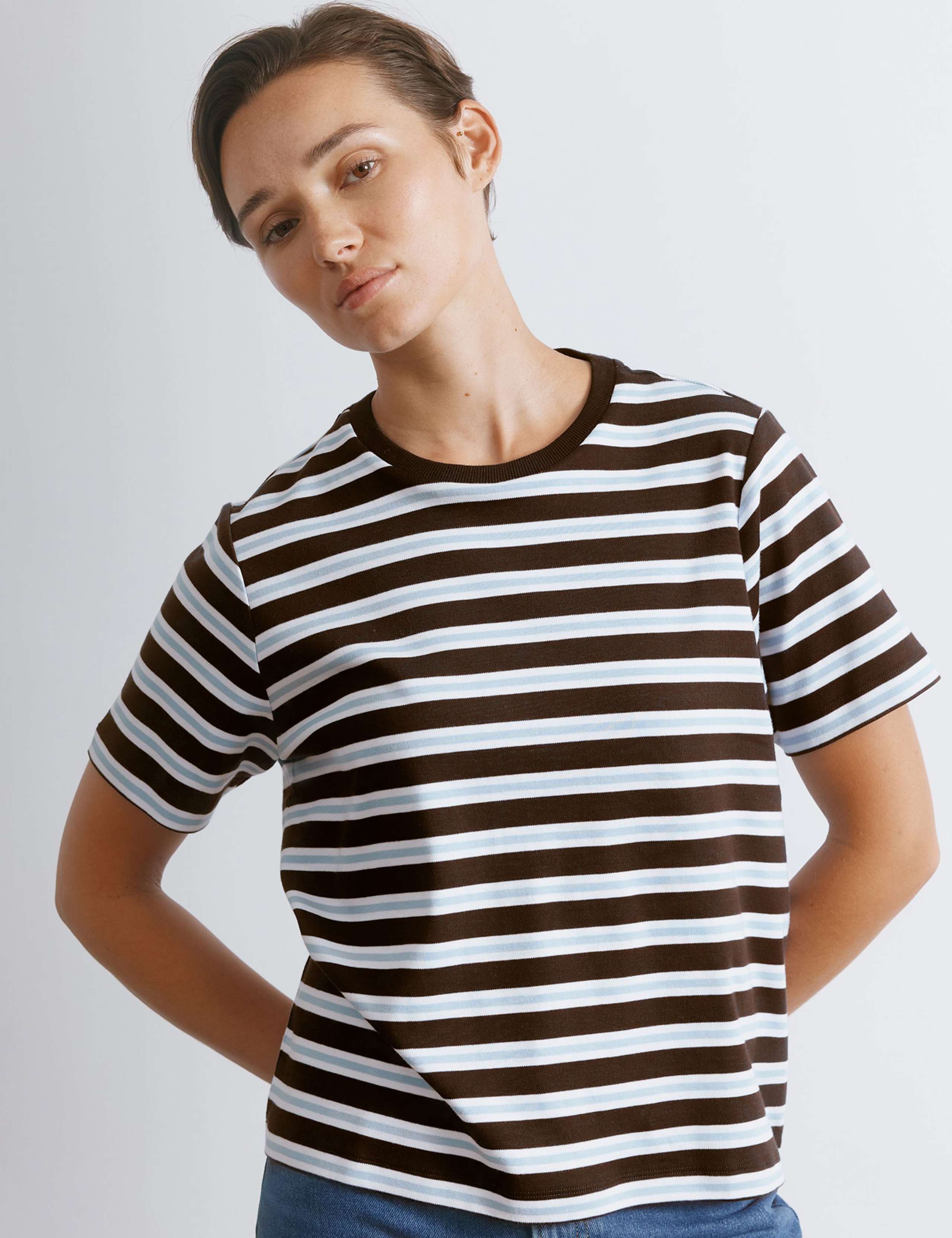 Pure Cotton Striped T-Shirt