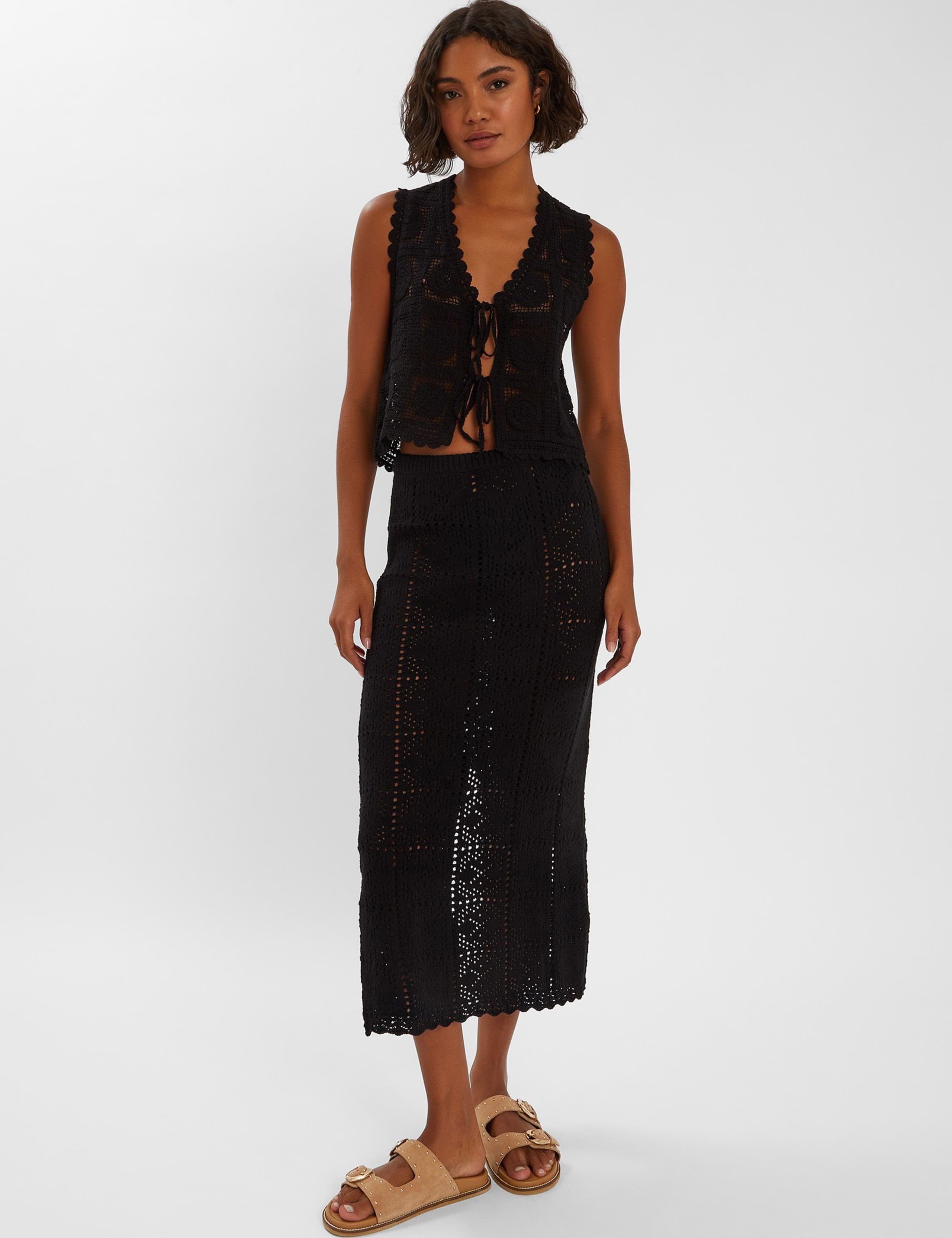 Cotton Rich Crochet Waistcoat