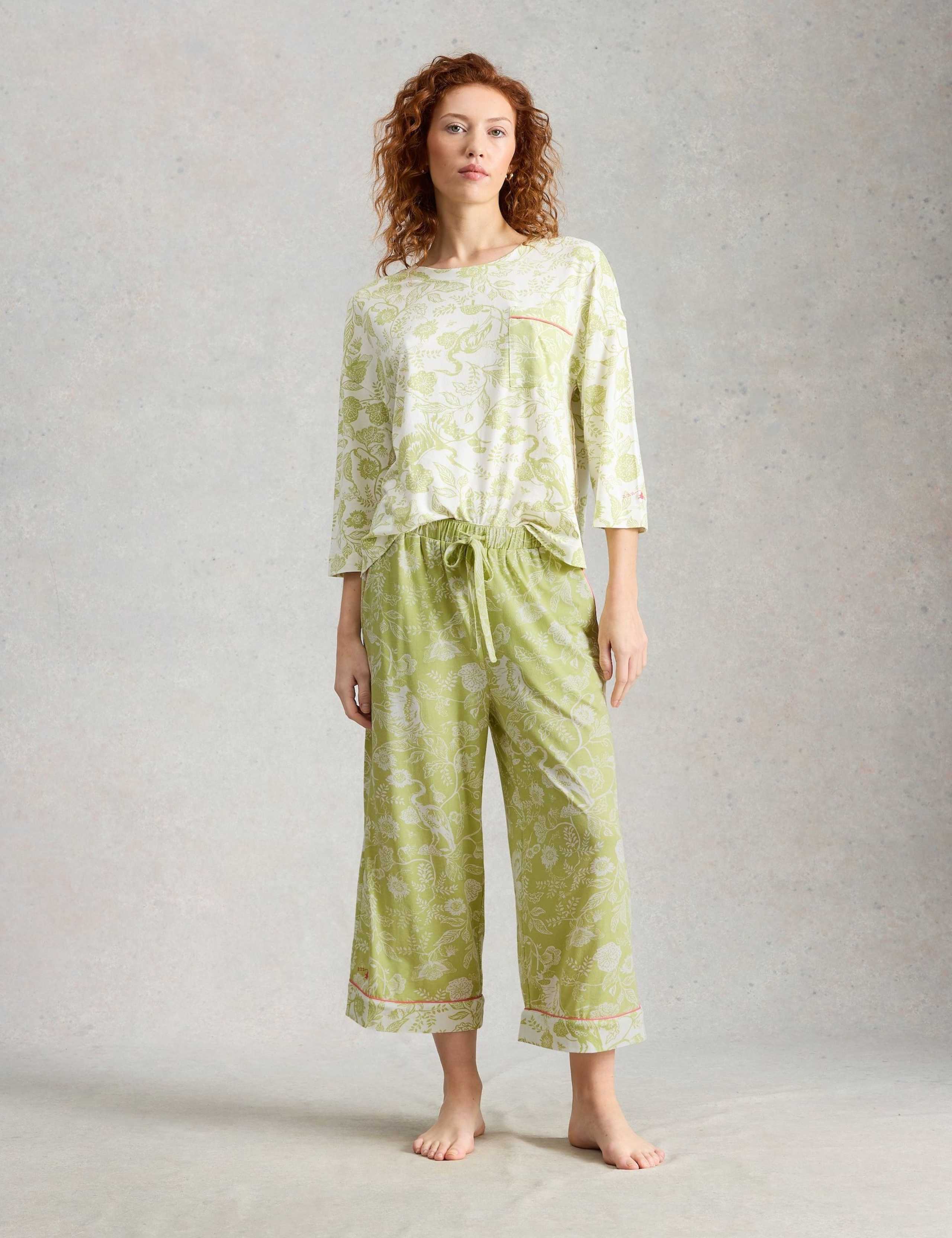 Cotton Modal Floral Cropped Pyjama Bottoms