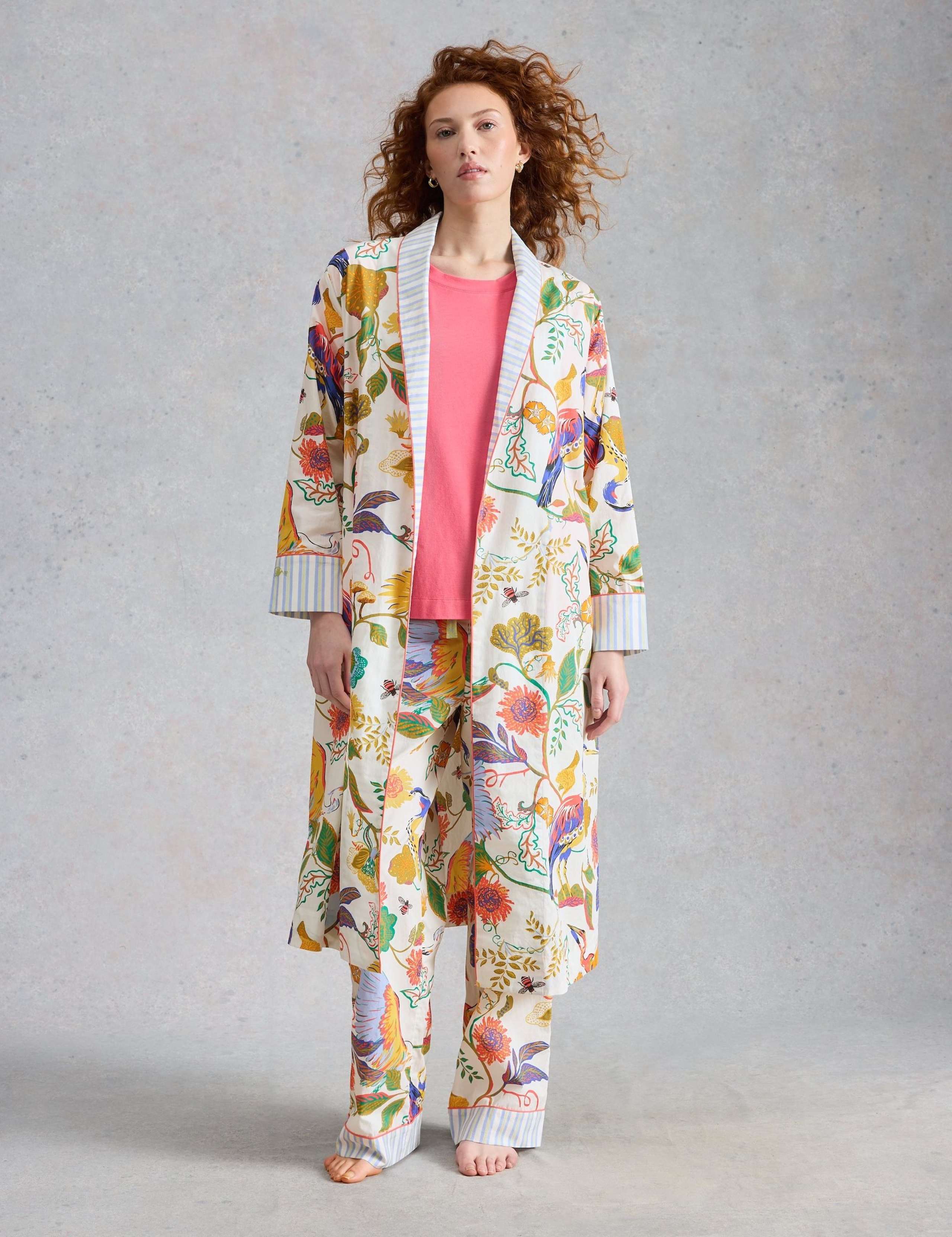 Pure Cotton Printed Tie Robe