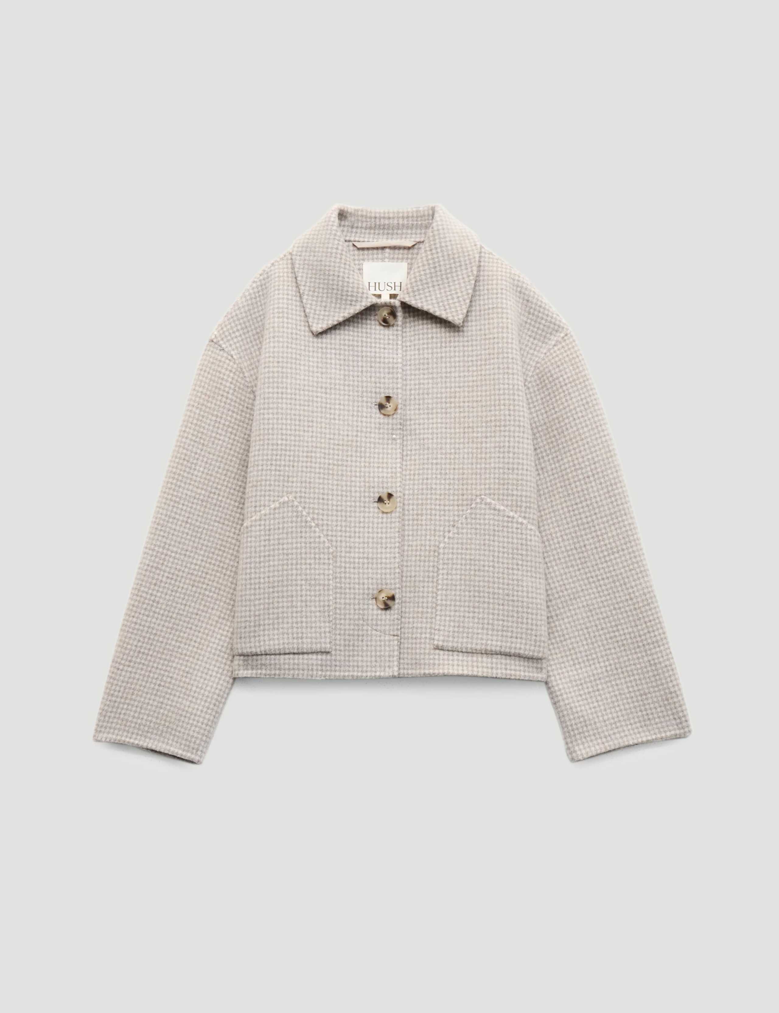 Double Faced Wool Rich Checked Jacket