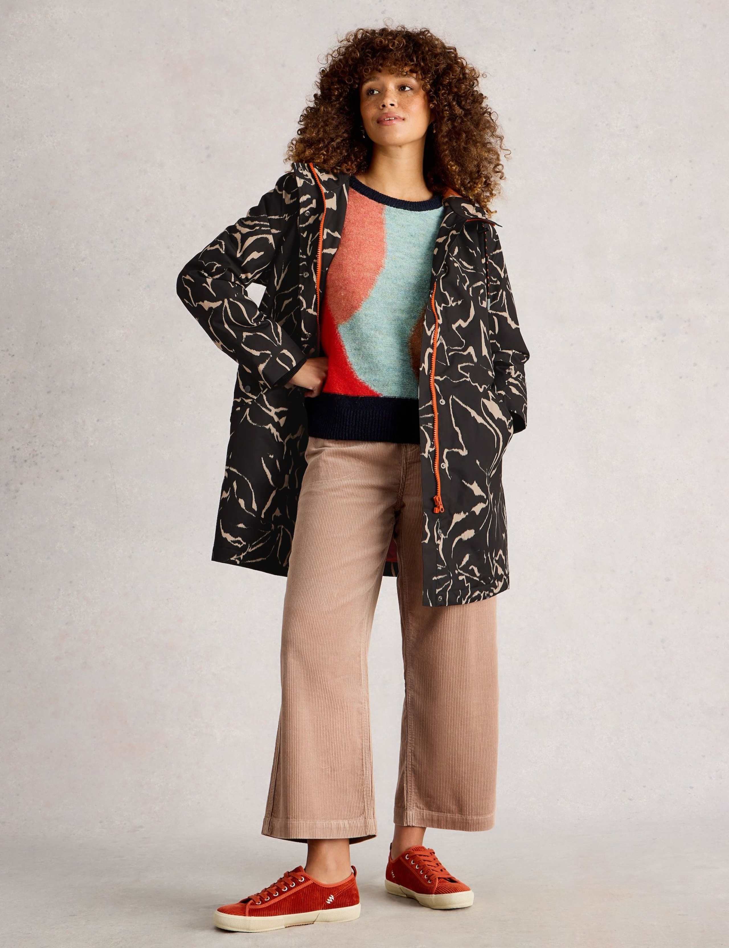 Cotton Rich Waterproof Printed Raincoat