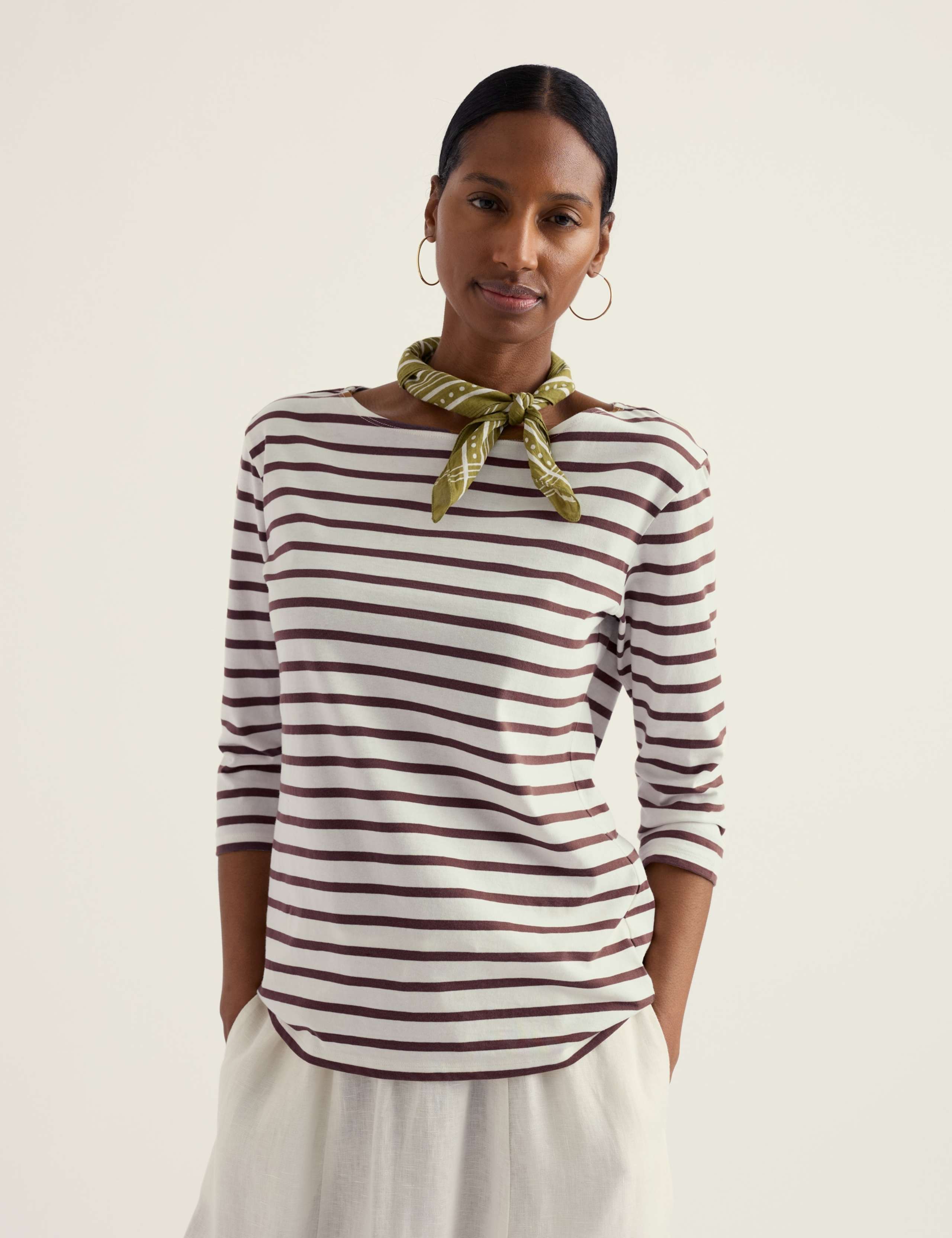 Pure Cotton Striped Top