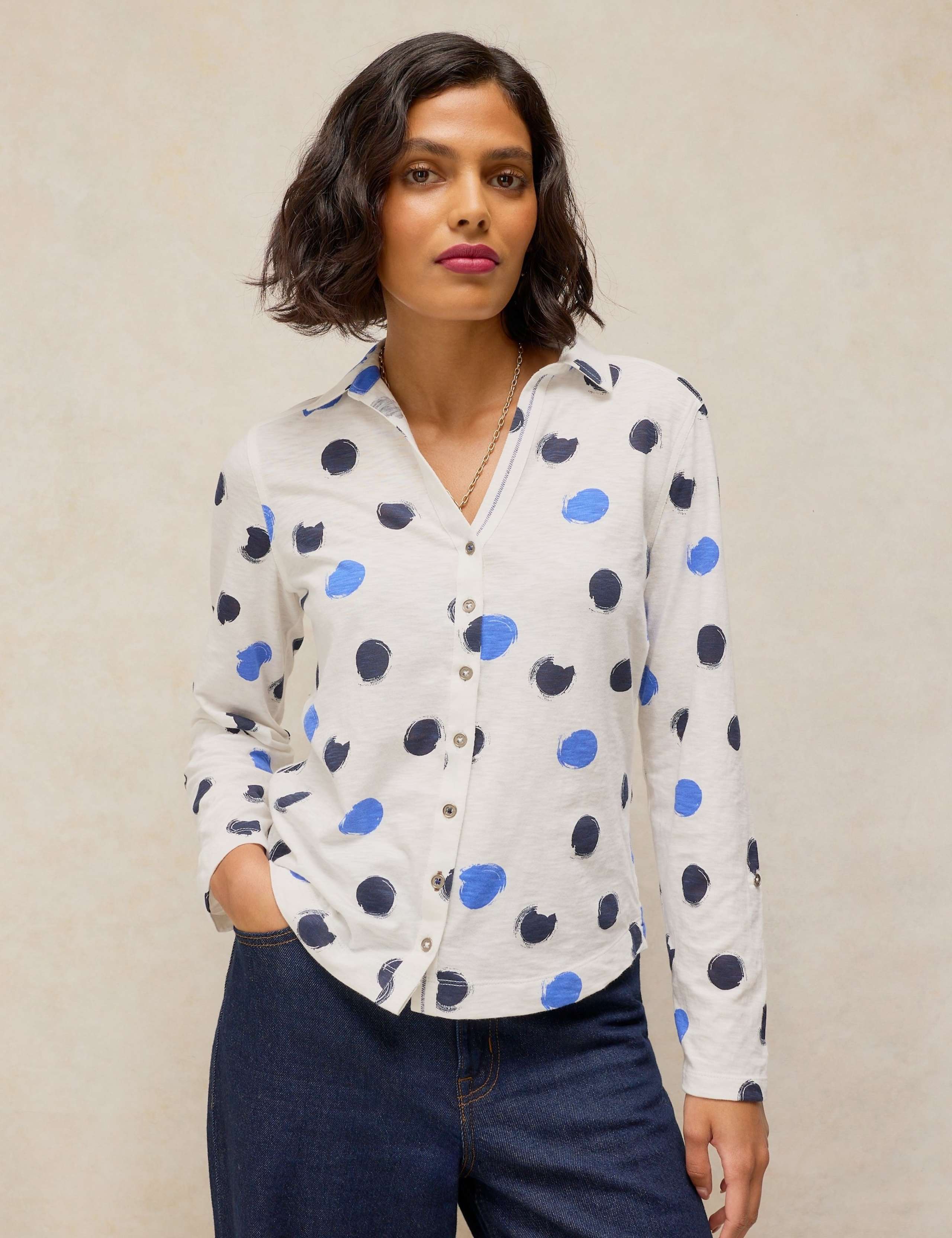 Pure Cotton Printed Collared Shirt