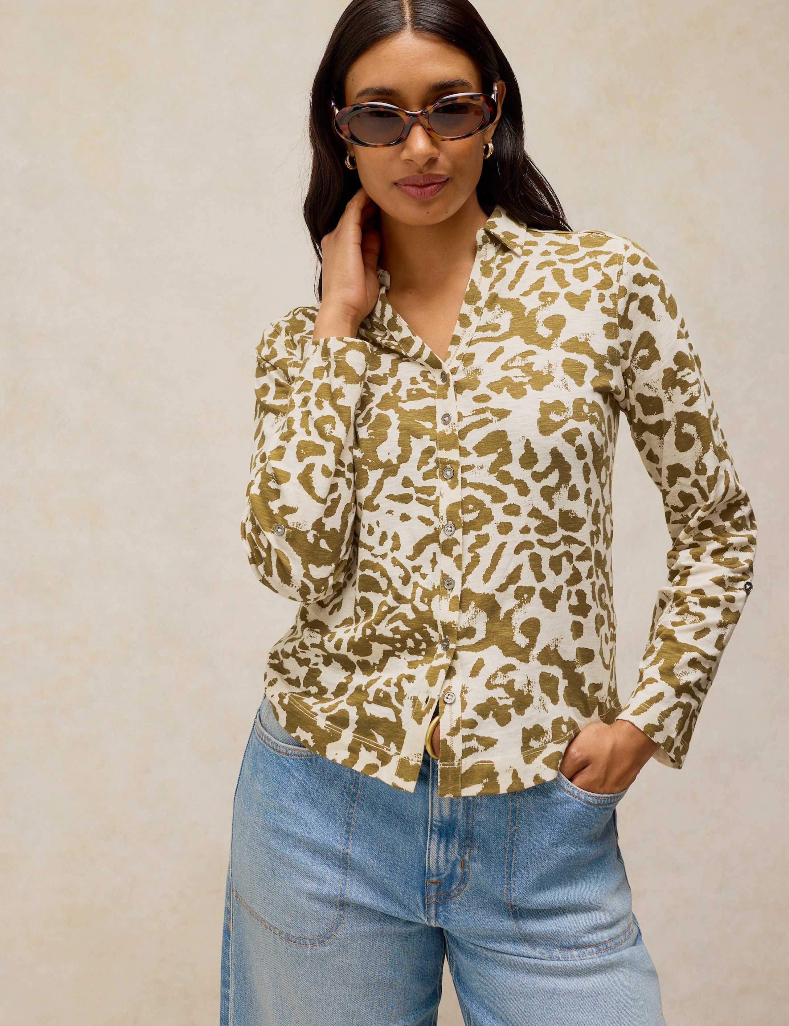 Pure Cotton Printed Collared Shirt
