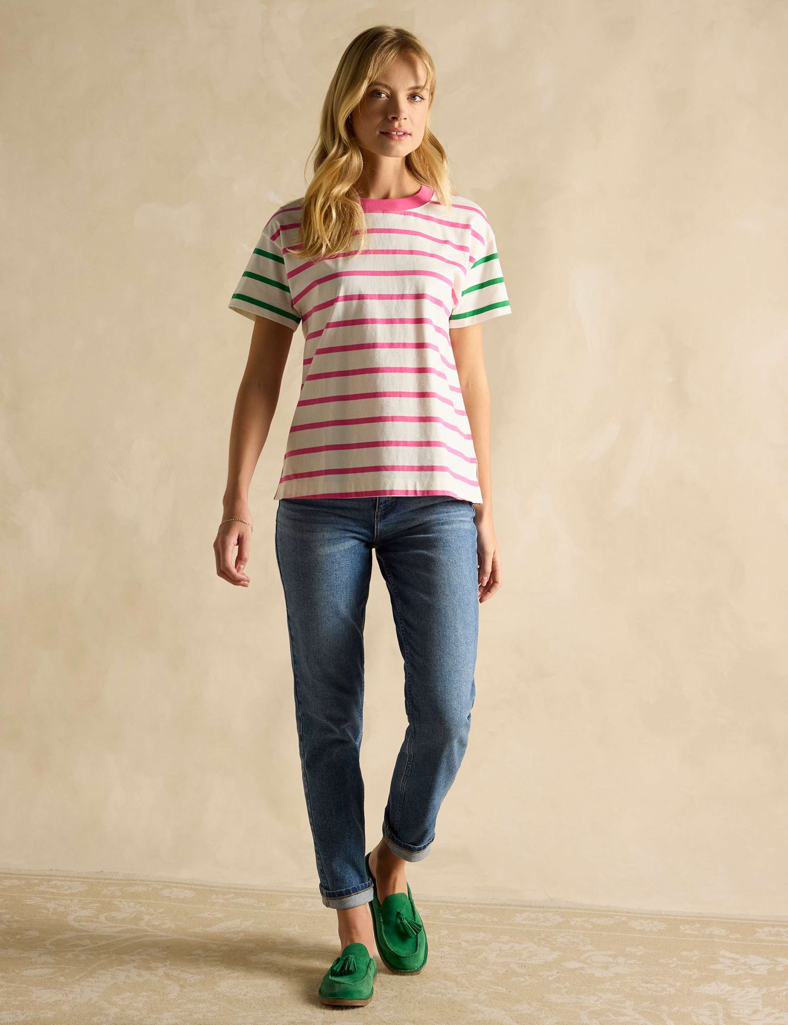 Pure Cotton Striped T-Shirt