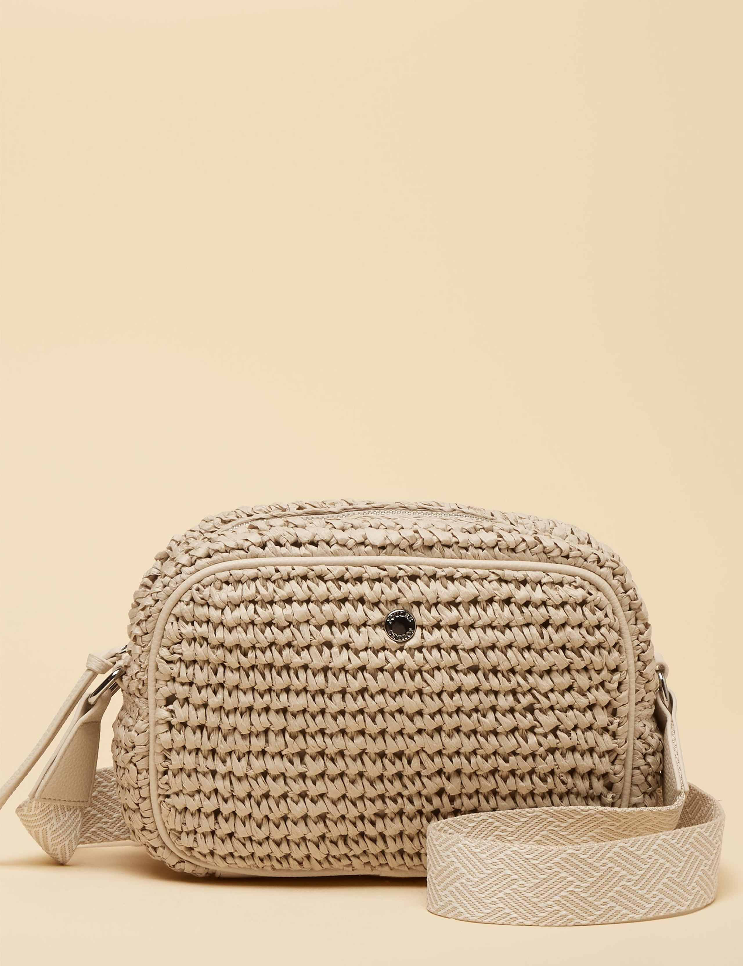 Woven Straw Cross Body Bag