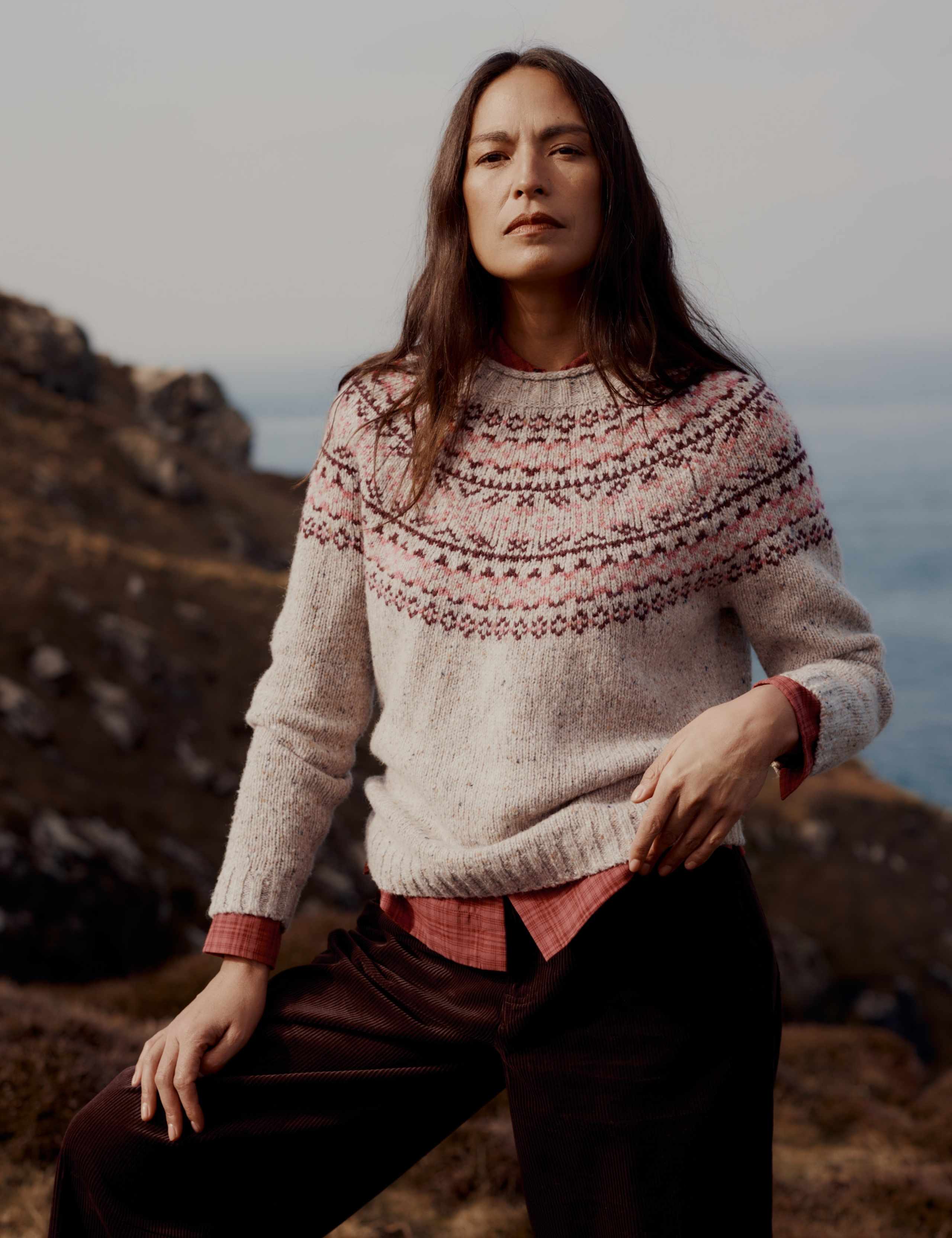 Merino Wool Rich Fair Isle Relaxed Jumper
