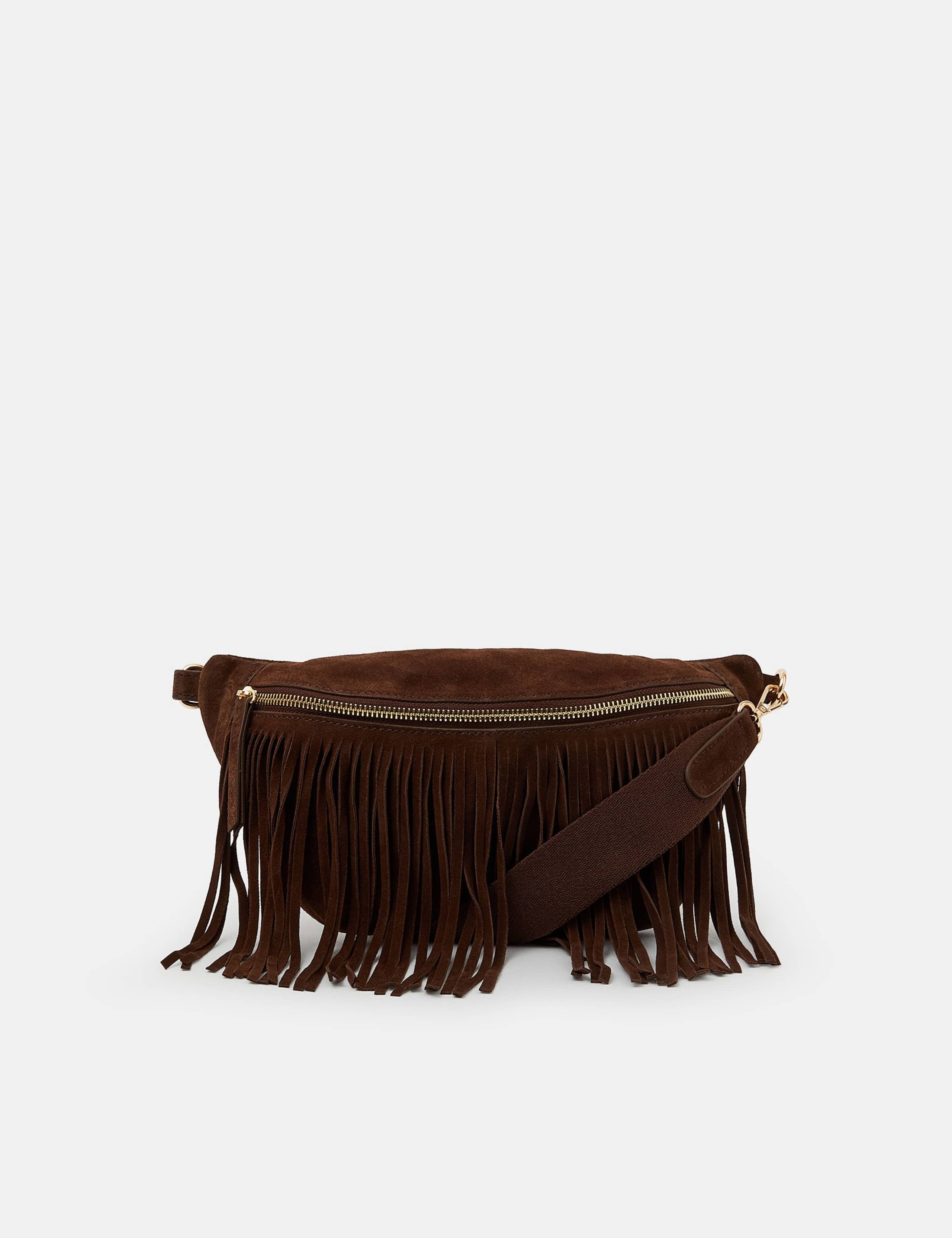 Suede Fringed Bum Bag