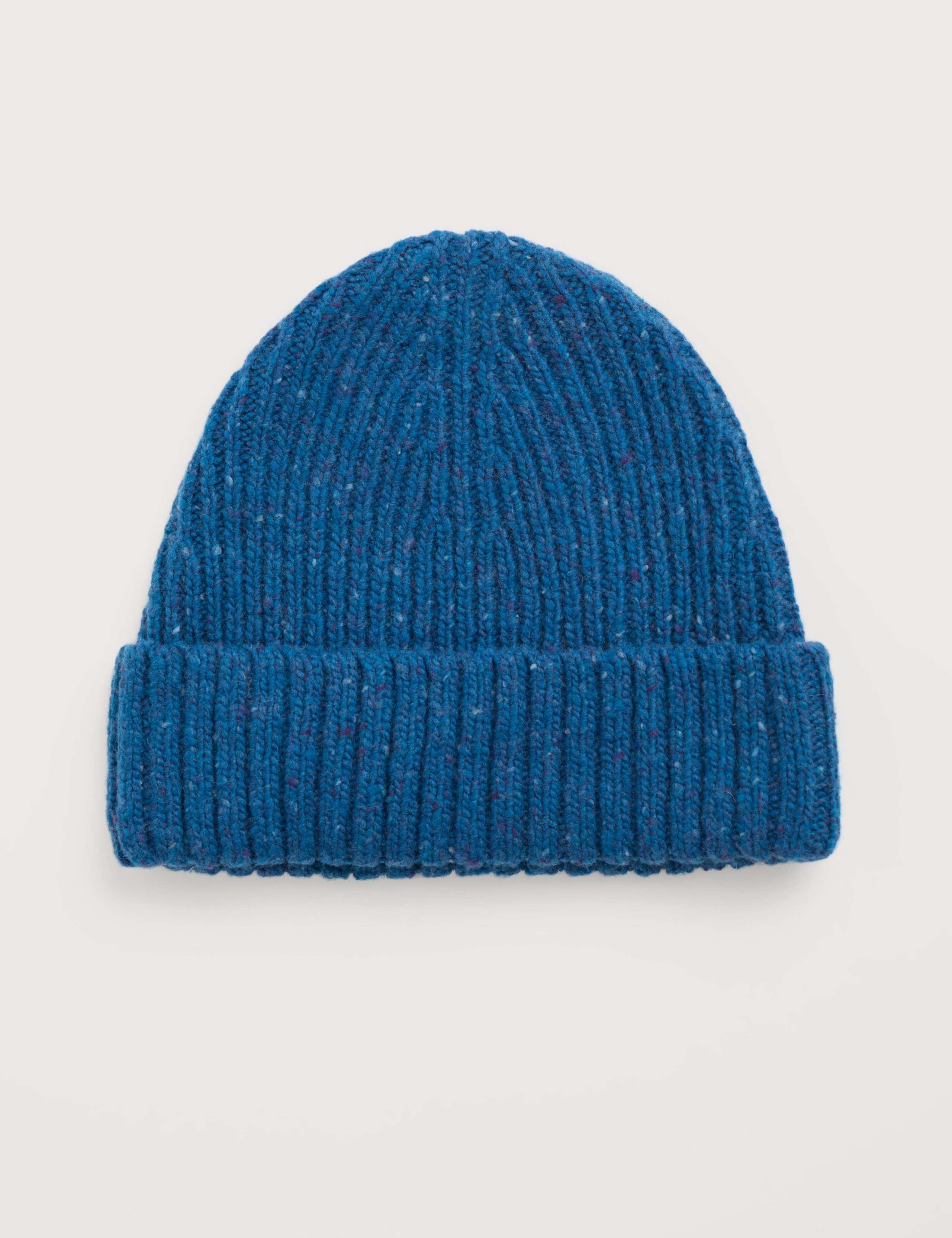 Wool Rich Knitted Turn Up Beanie Hat