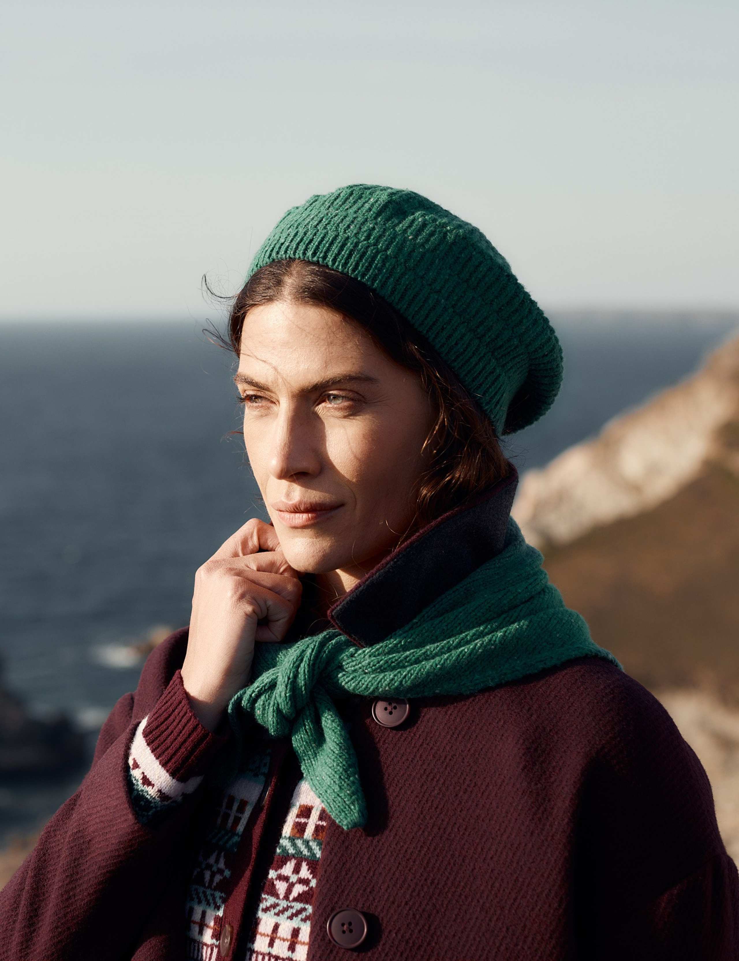 Merino Wool Rich Knitted Beret Hat