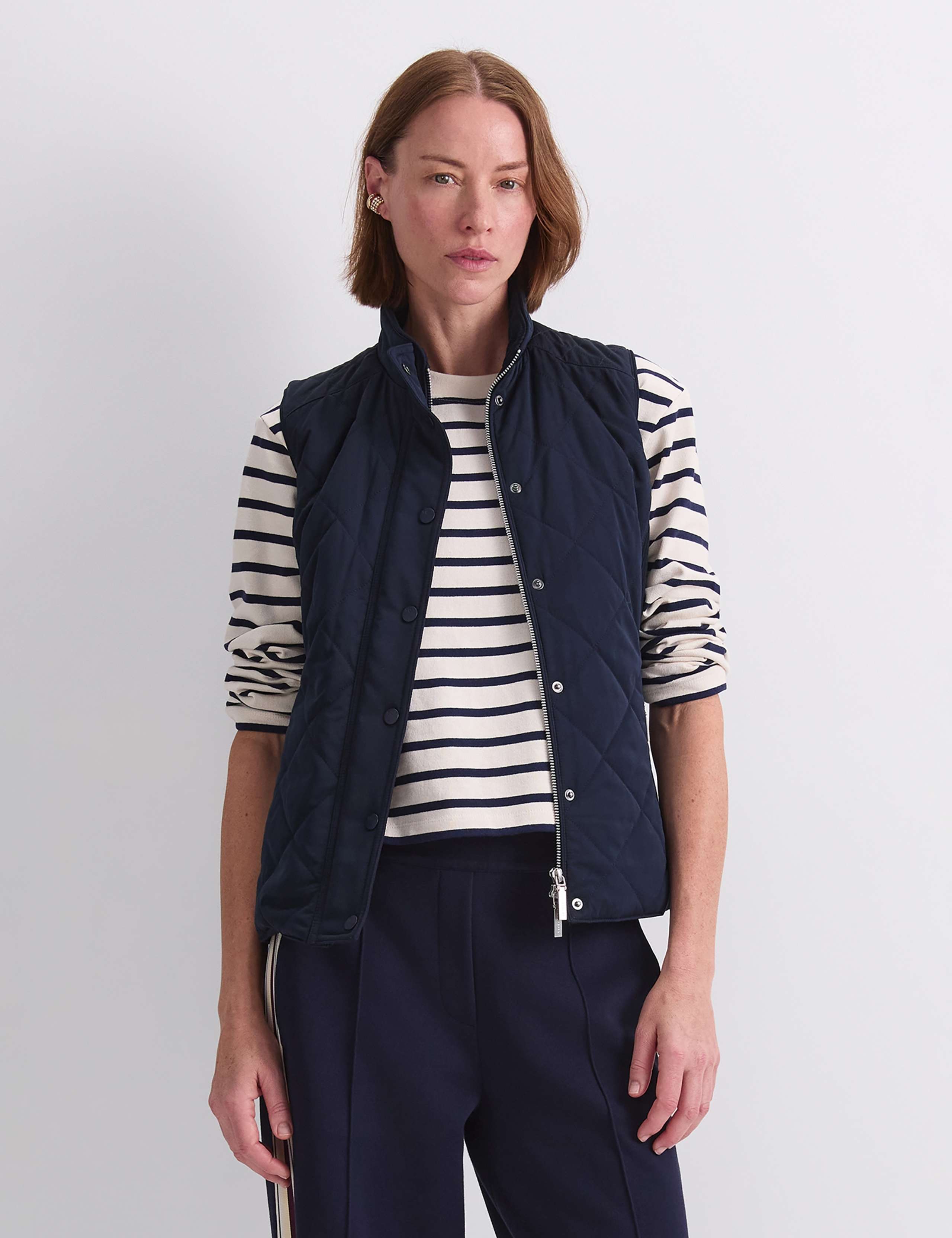 Quilted High Neck Gilet