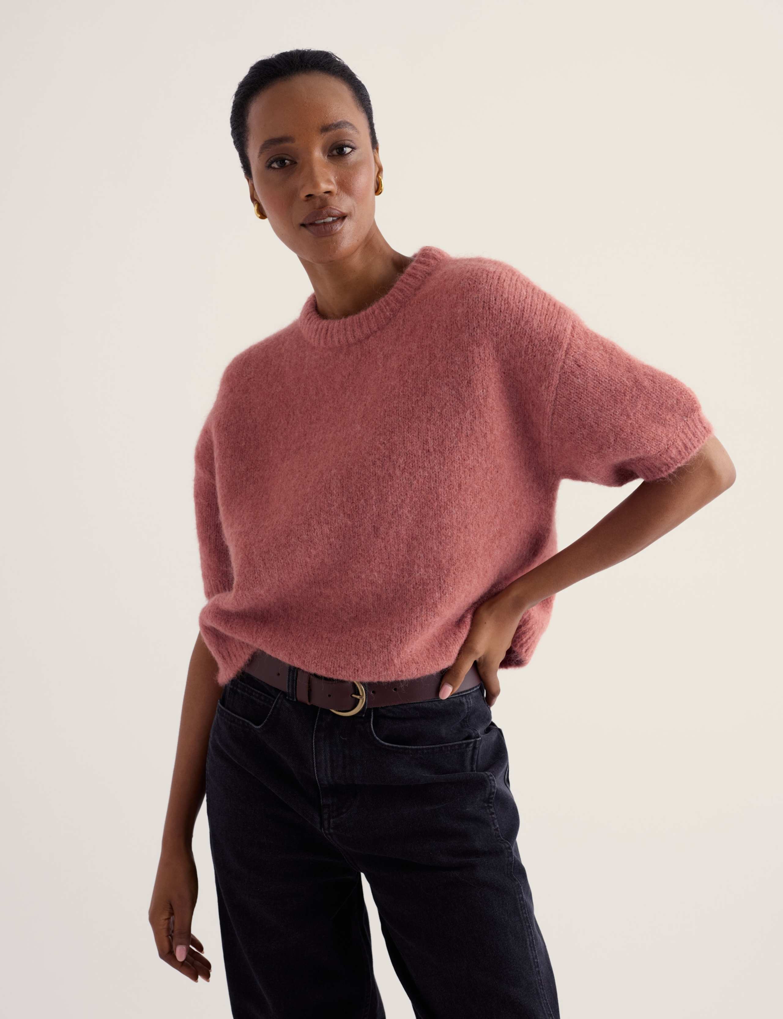 Textured Jumper with Wool & Mohair