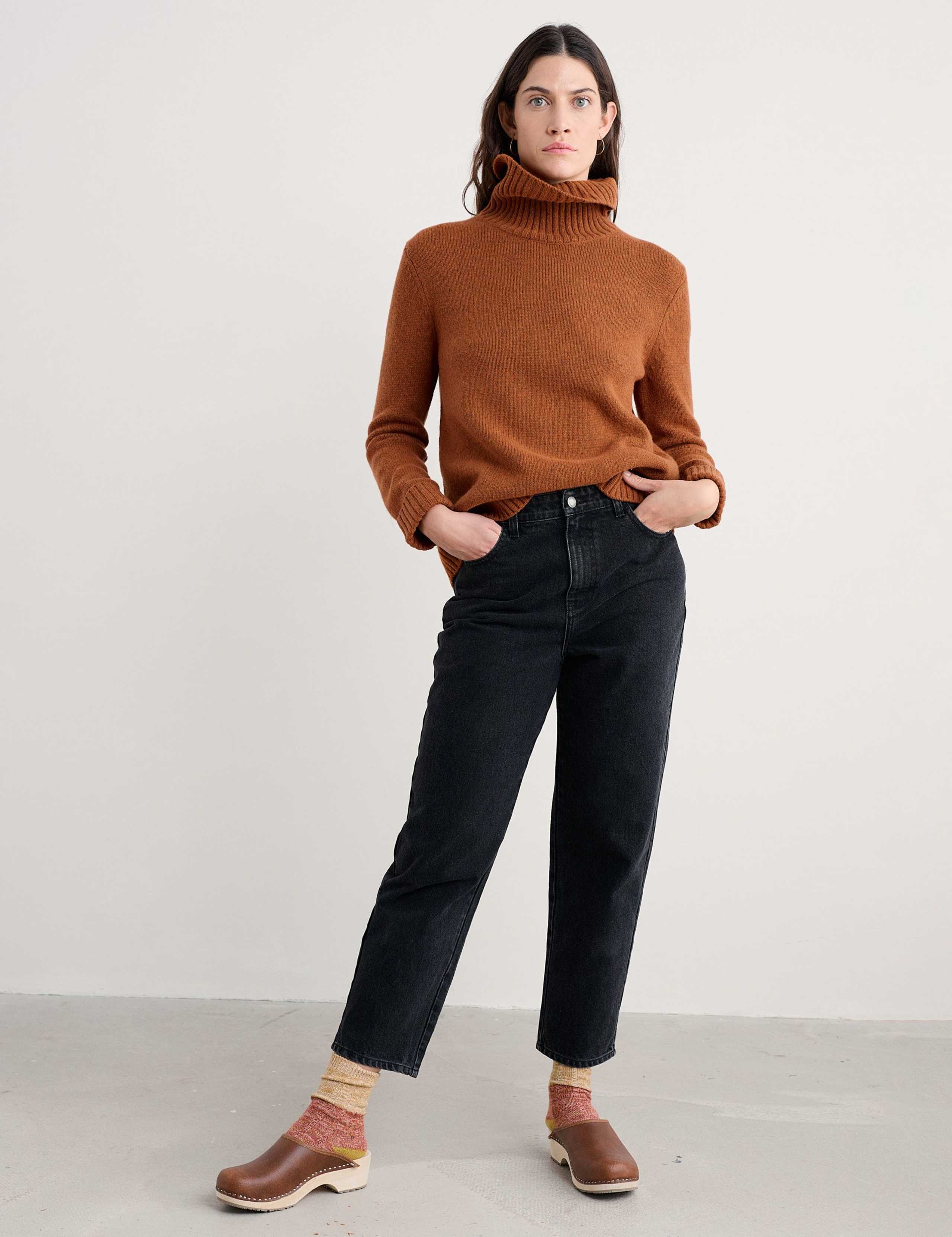 Wool Rich Funnel Neck Jumper