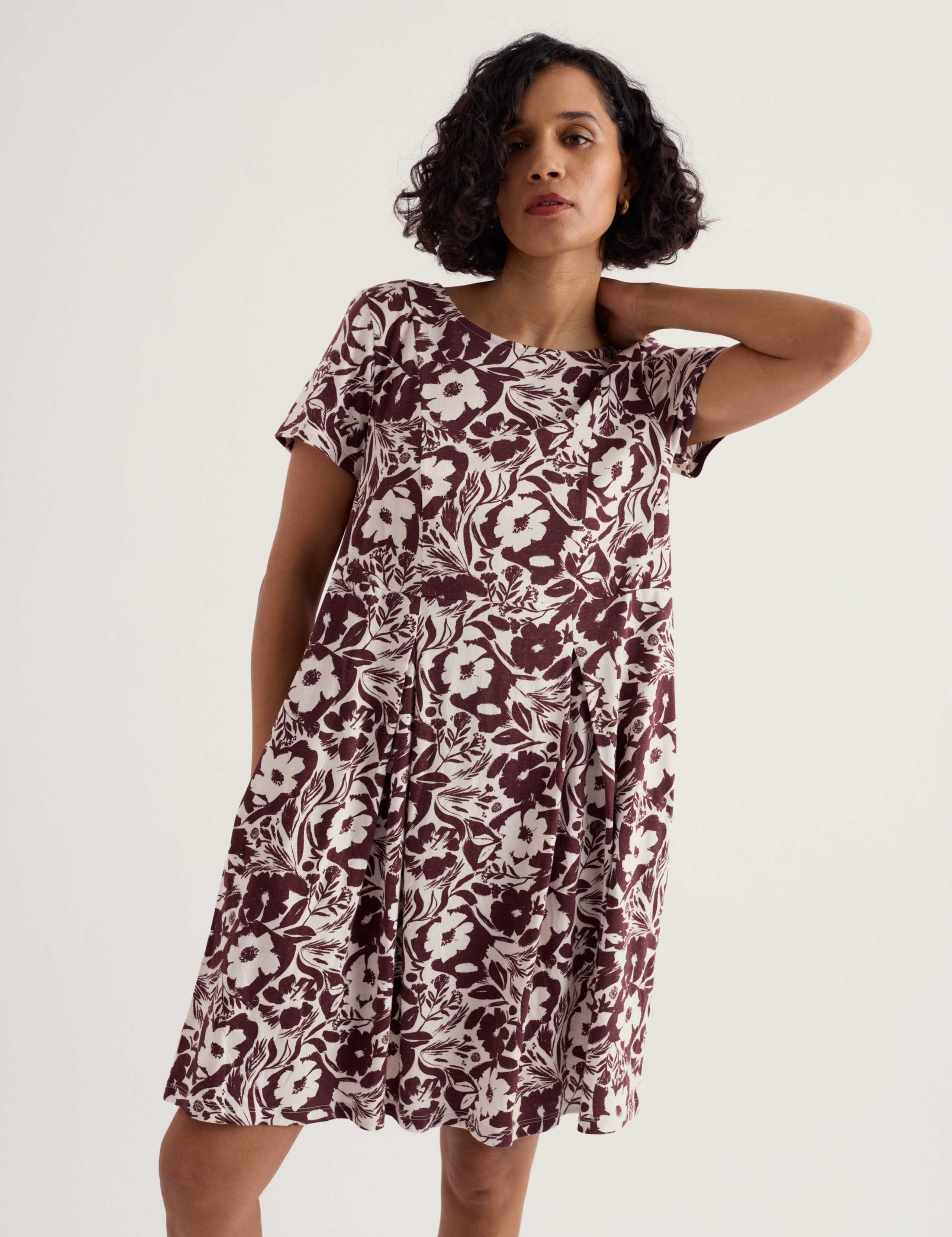 Cotton Rich Floral Mini T-Shirt Dress