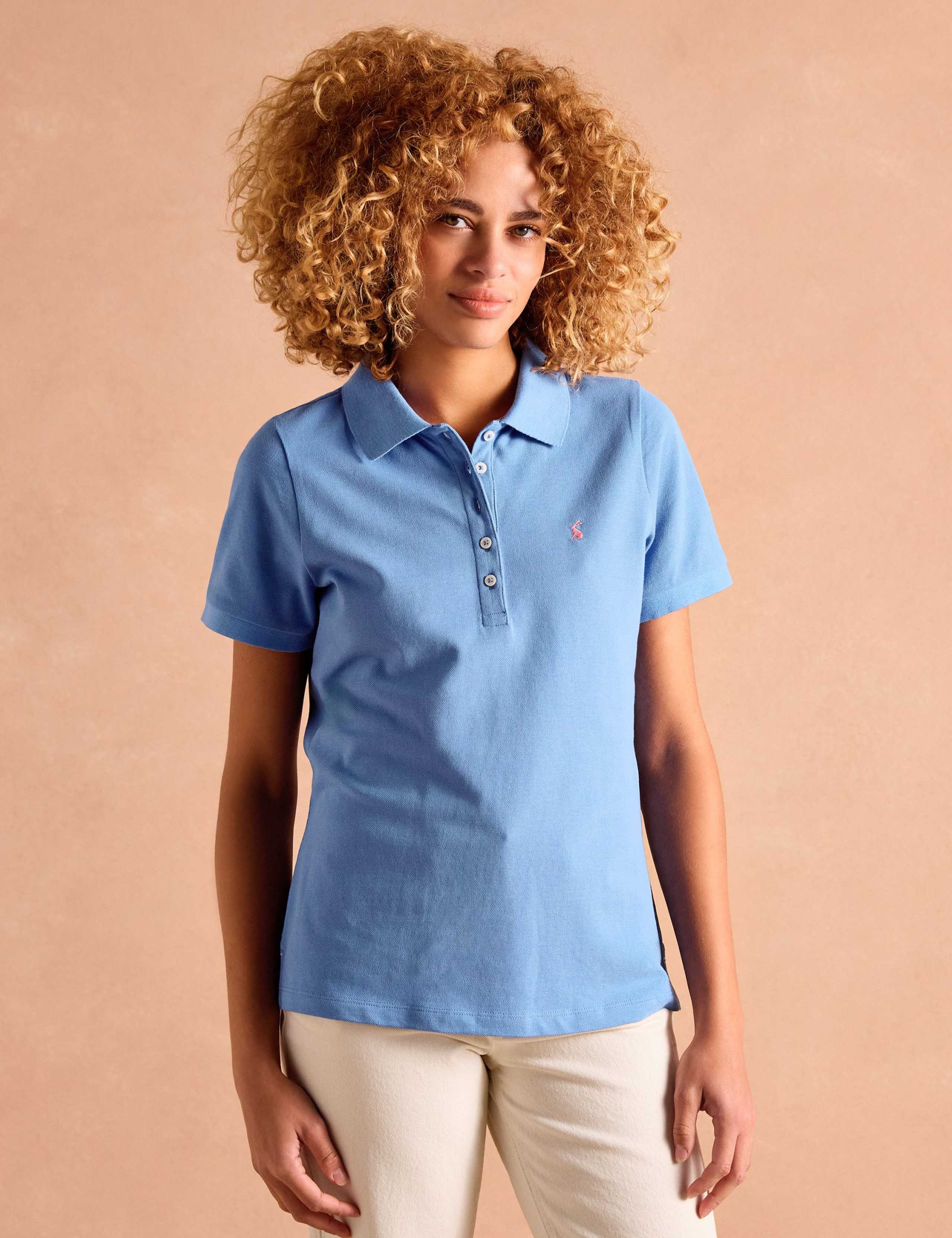 Pure Cotton Collared Polo Shirt