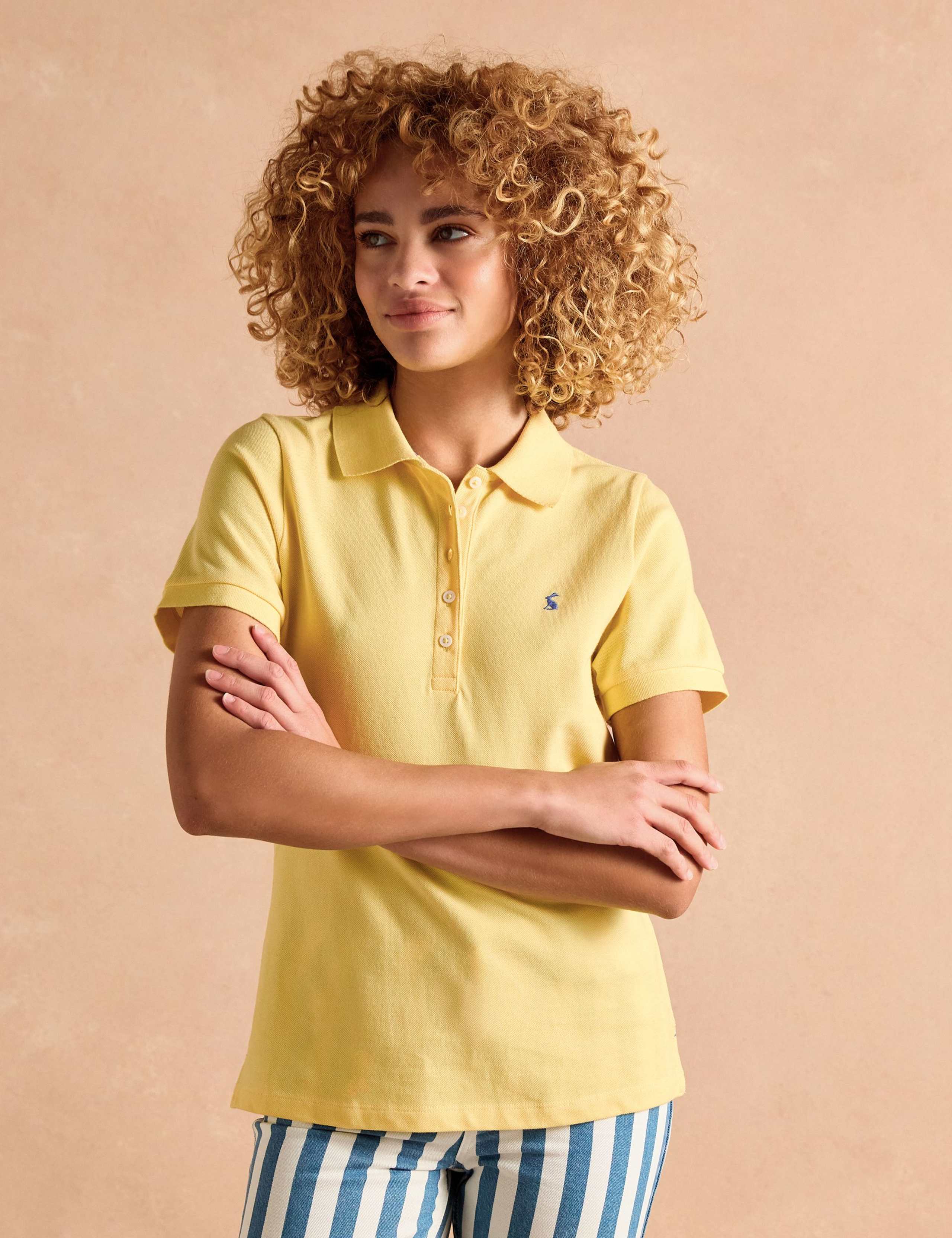 Pure Cotton Collared Polo Shirt