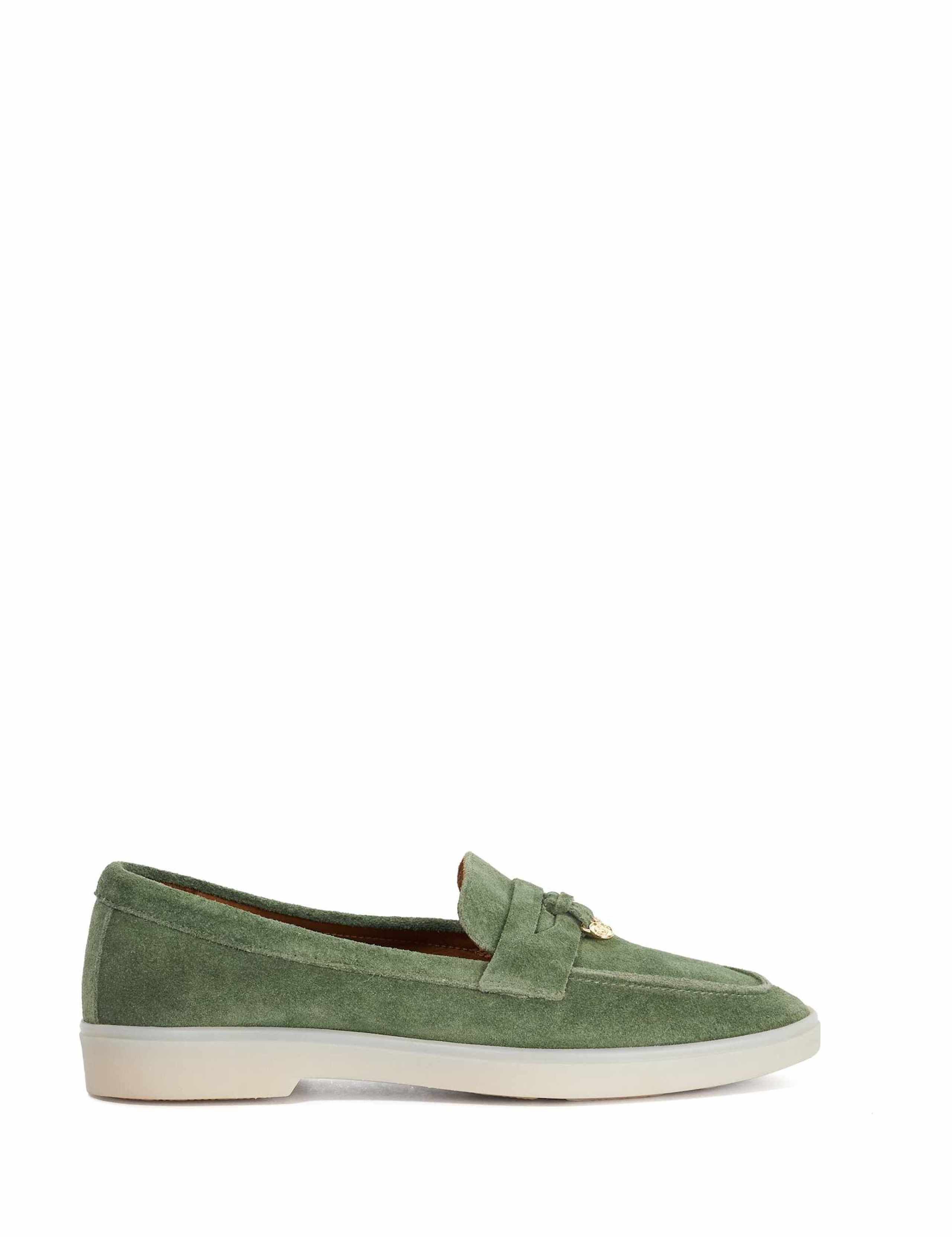 Suede Slip On Flat Loafers