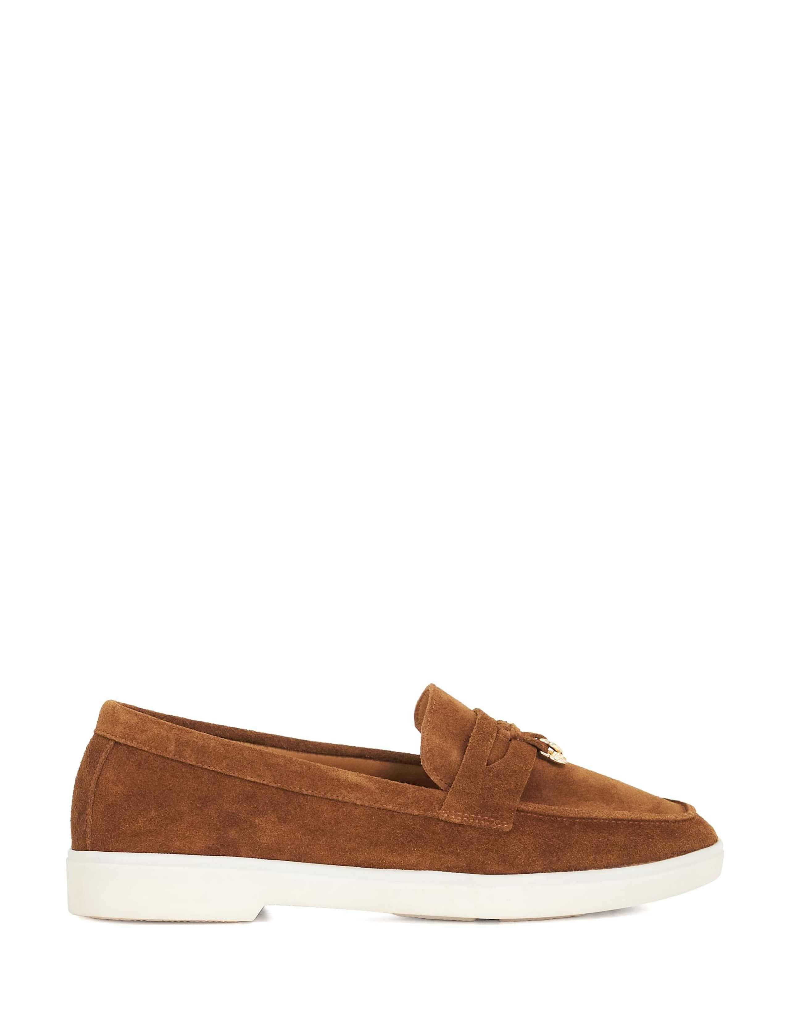 Suede Slip On Flat Loafers